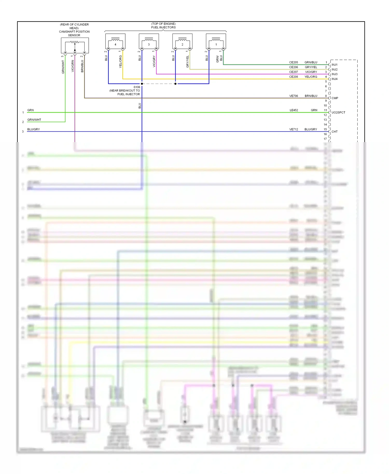 Ford Escape I facelift 2 (2007-2012) map wiring diagram  (1 of 1)