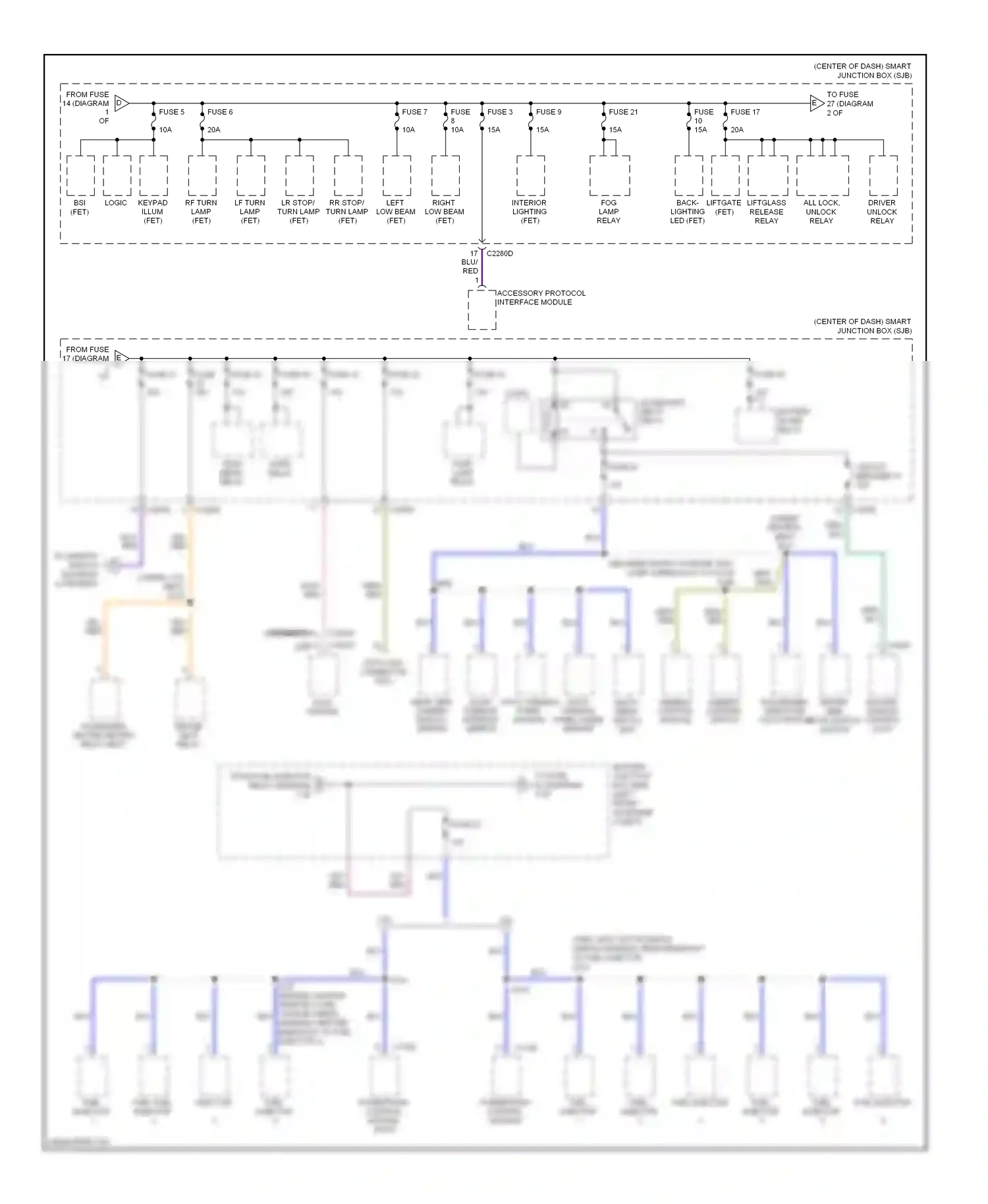 Ford Escape I facelift 2 (2007-2012) powertrain control module (pcm) wiring diagram  (4 of 8)