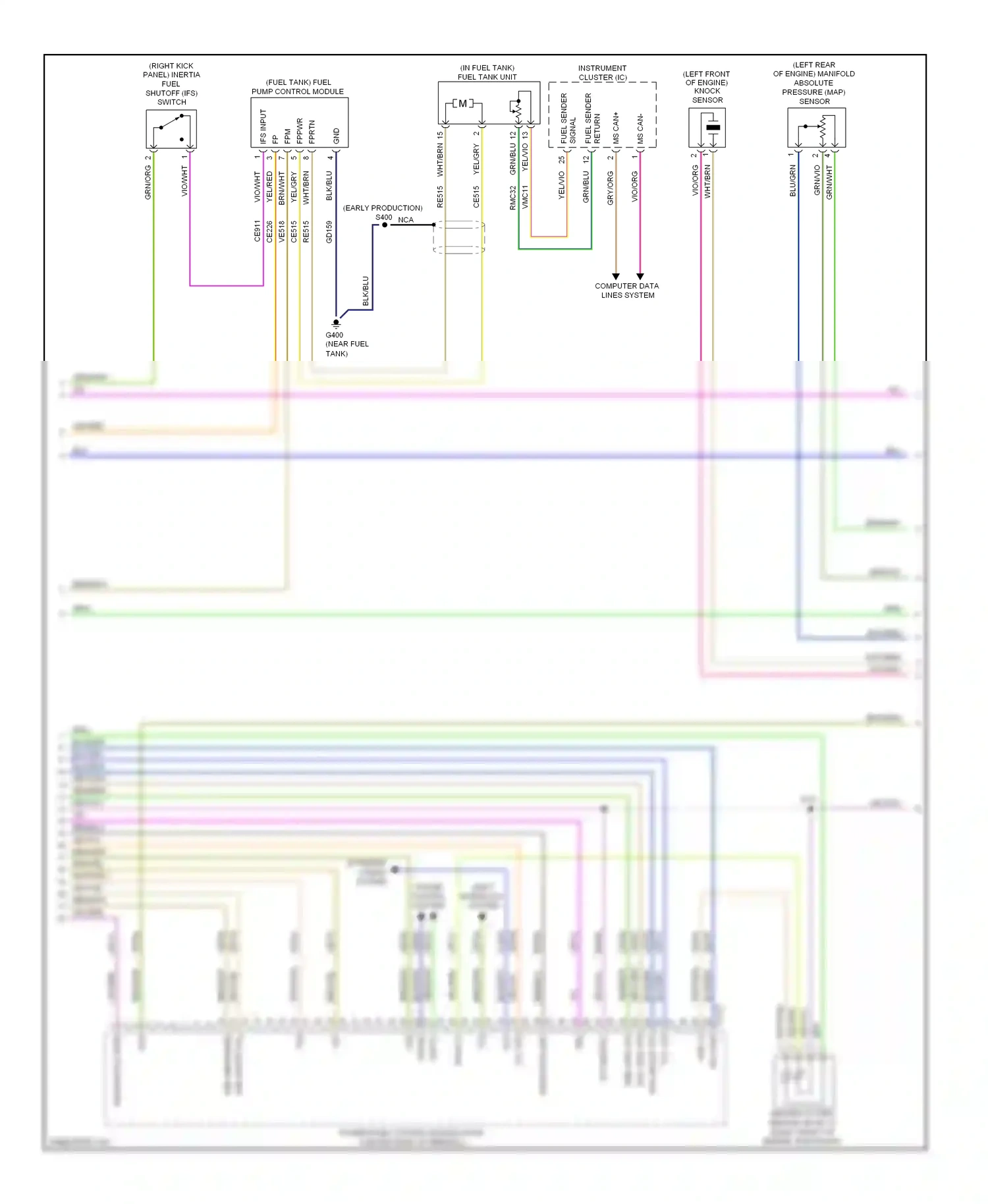 Ford Escape I facelift 2 (2007-2012) return wiring diagram  (1 of 3)