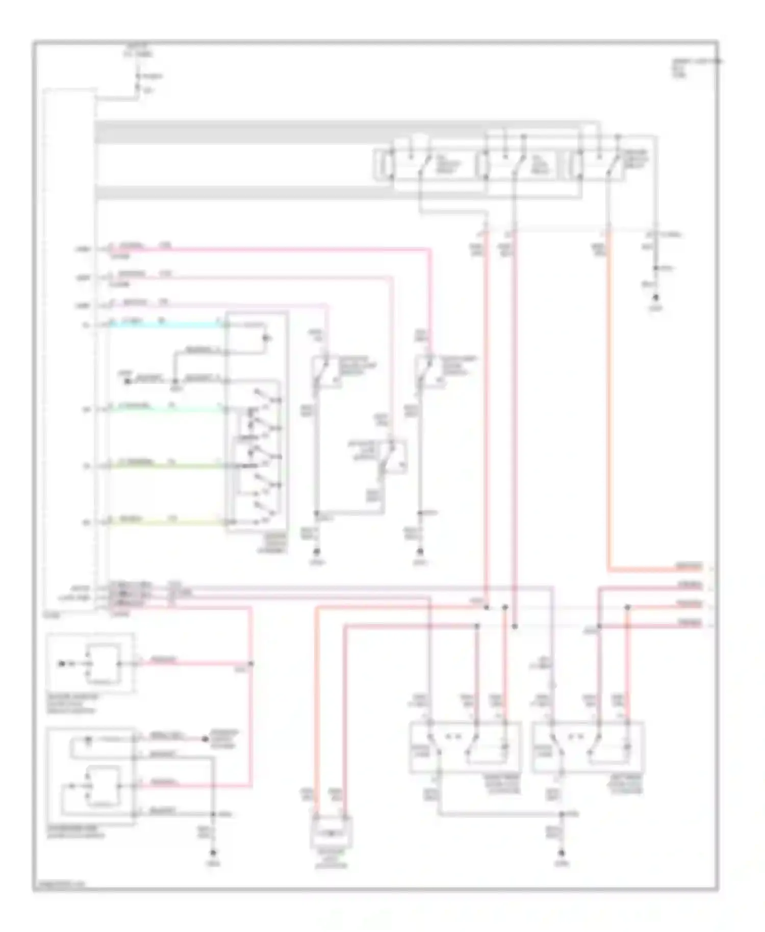 Escape Ford I facelift (2004-2007): Forced entry circuit, except hybrid (1 of 2)