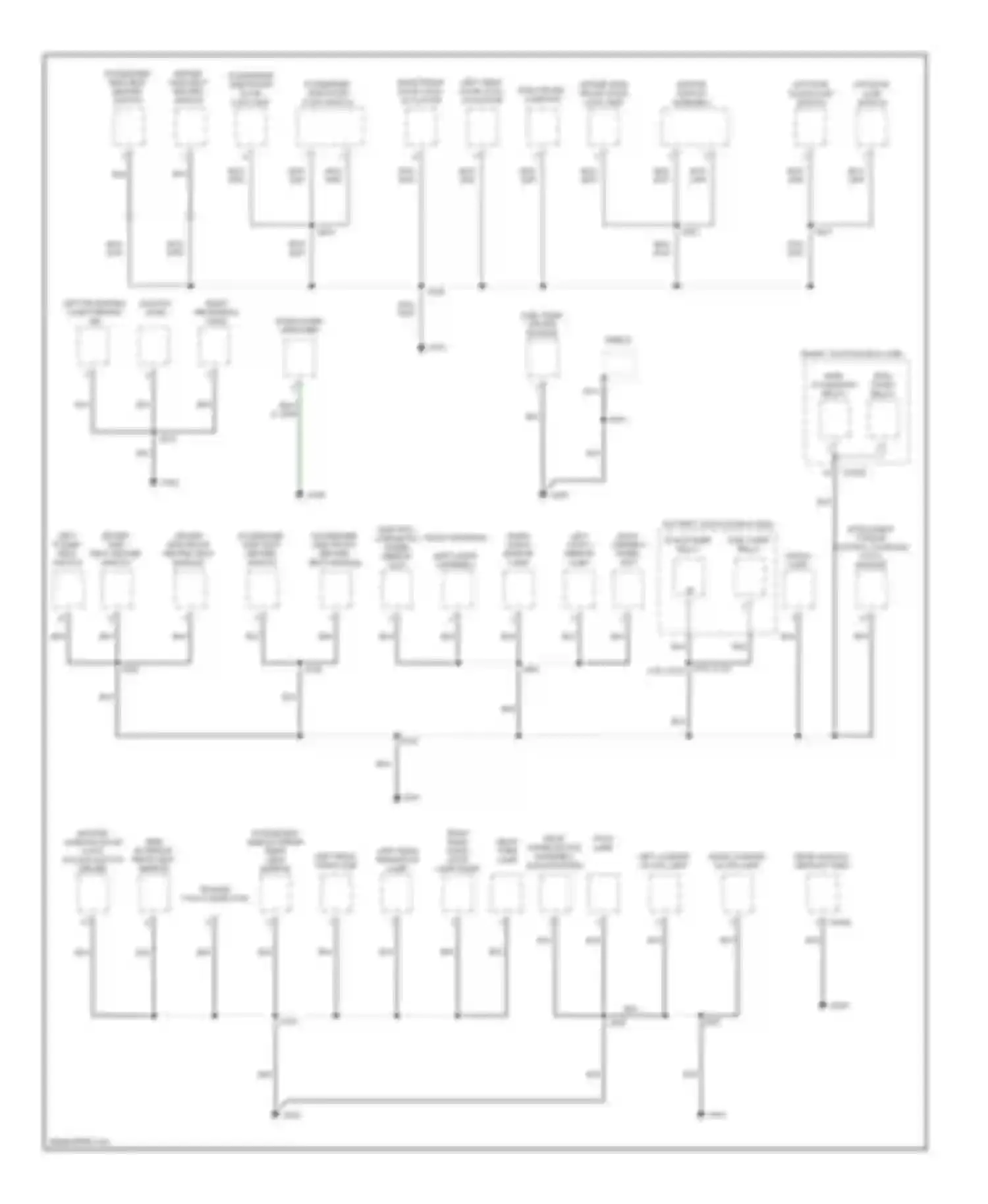 Escape Ford I facelift (2004-2007): Ground distribution circuit, except hybrid (2 of 3)