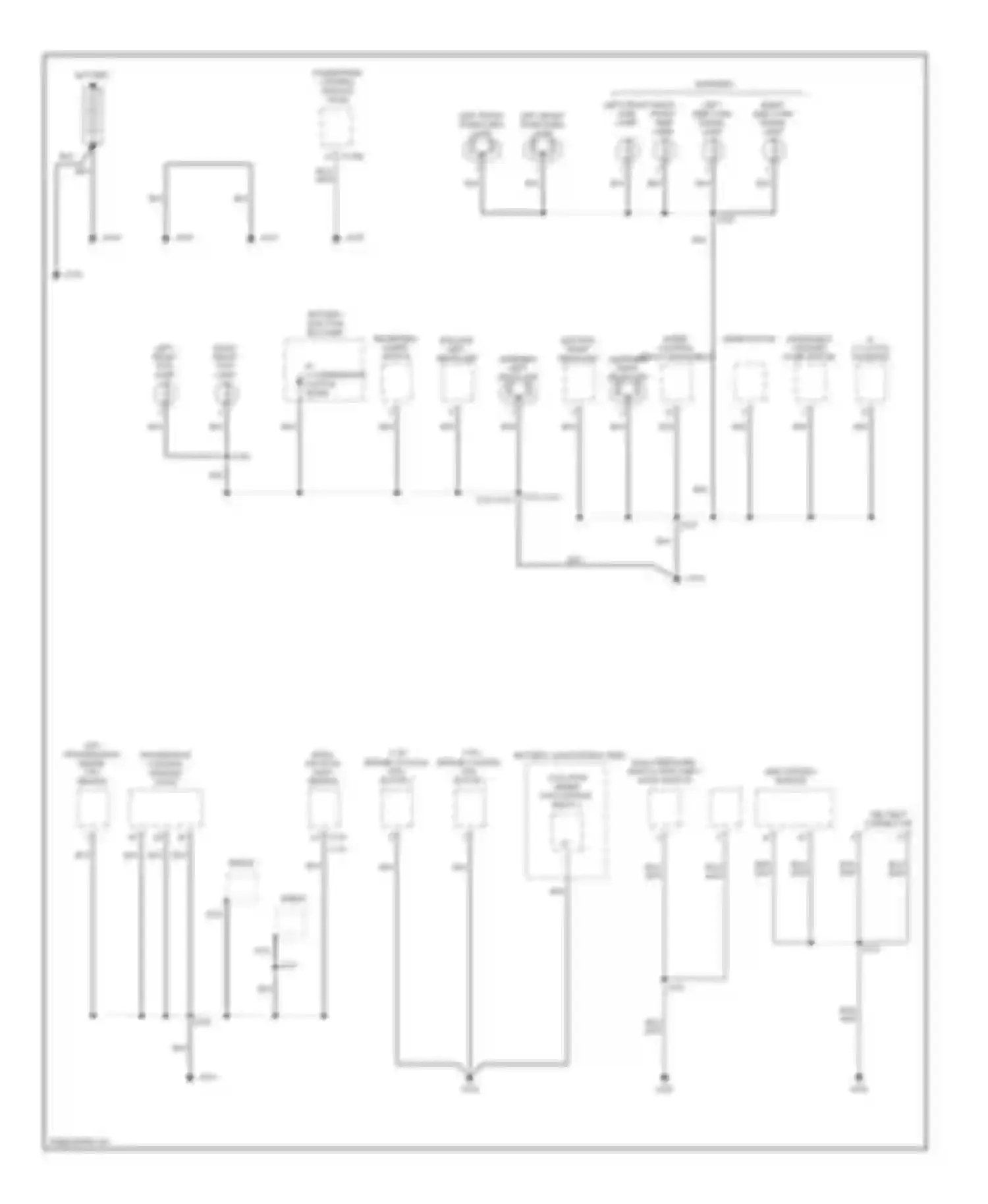 Escape Ford I facelift (2004-2007): Ground distribution circuit, except hybrid (3 of 3)