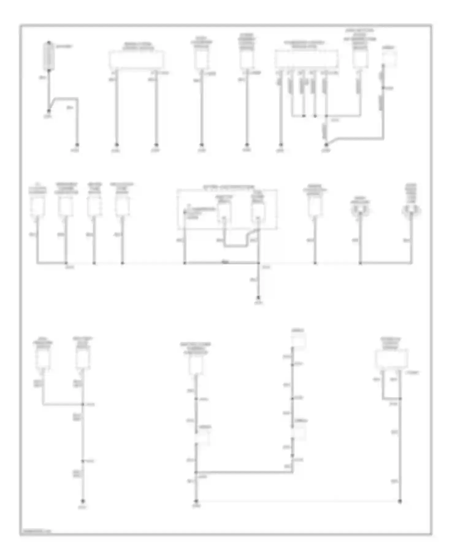 Escape Ford I facelift (2004-2007): Ground distribution circuit, hybrid (1 of 4)