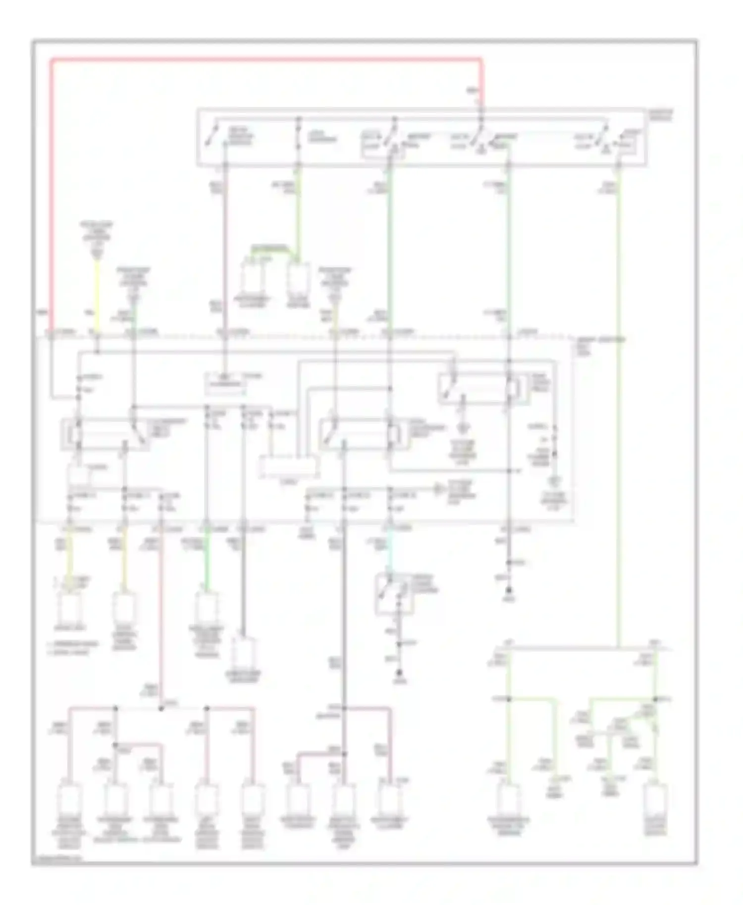 Escape Ford I facelift (2004-2007): Power distribution circuit, except hybrid (3 of 4)