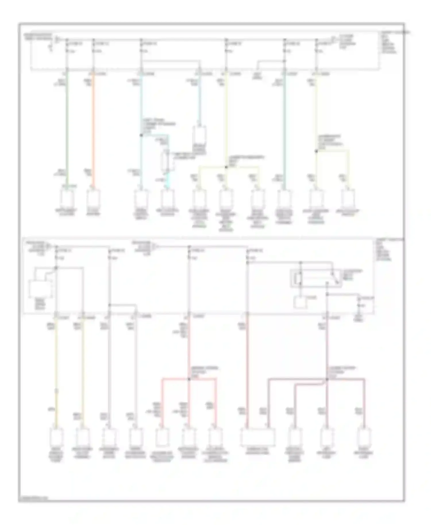 Escape Ford I facelift (2004-2007): Power distribution circuit, except hybrid (4 of 4)