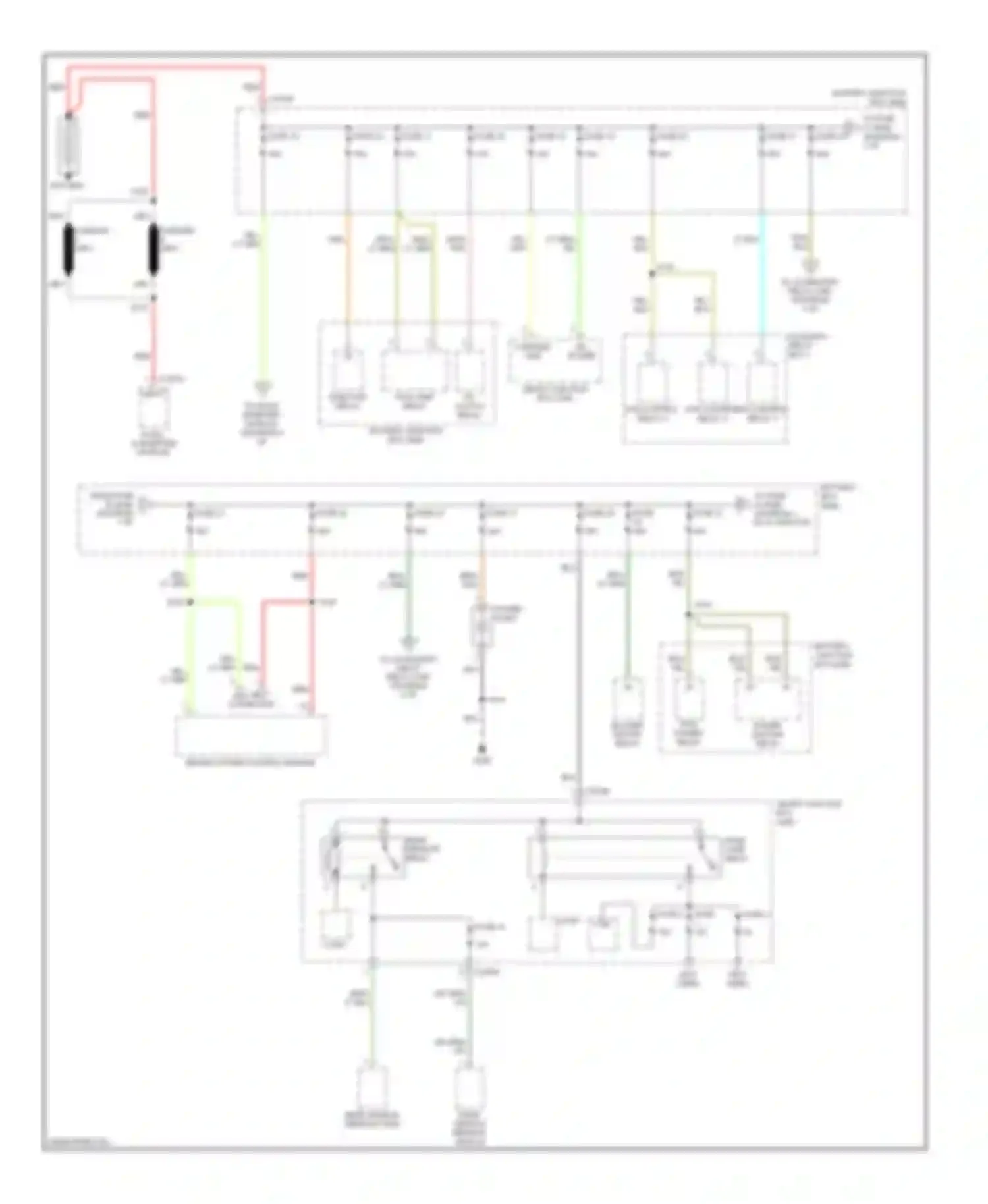 Escape Ford I facelift (2004-2007): Power distribution circuit, hybrid (1 of 4)
