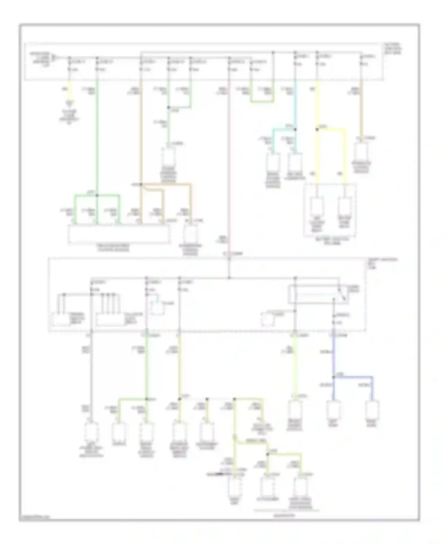 Escape Ford I facelift (2004-2007): Power distribution circuit, hybrid (2 of 4)