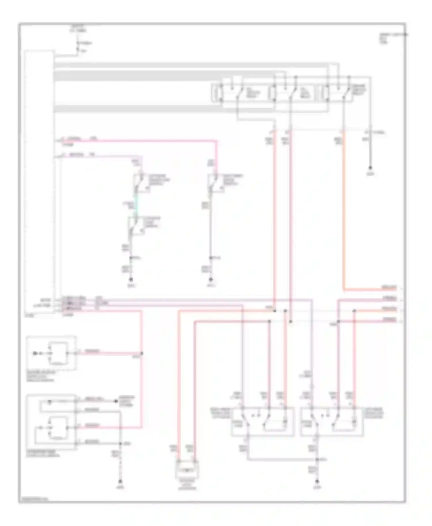 Escape Ford I facelift (2004-2007): Door lock circuit, hybrid (1 of 2)