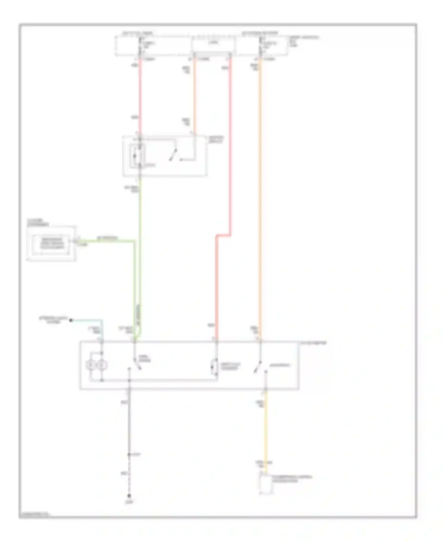 Escape Ford I facelift (2004-2007): Shift interlock circuit, except hybrid