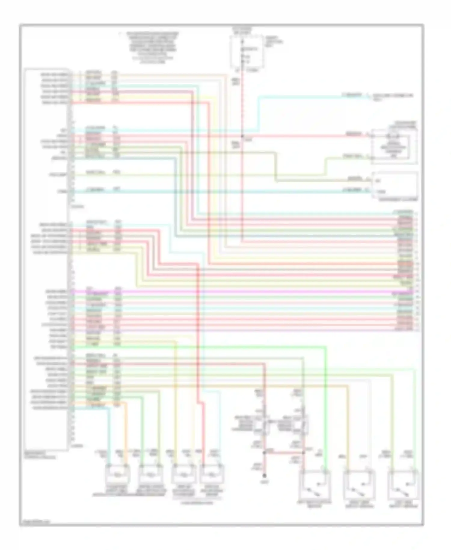 Escape Ford I facelift (2004-2007): Supplemental restraints circuit, except hybrid (1 of 2)