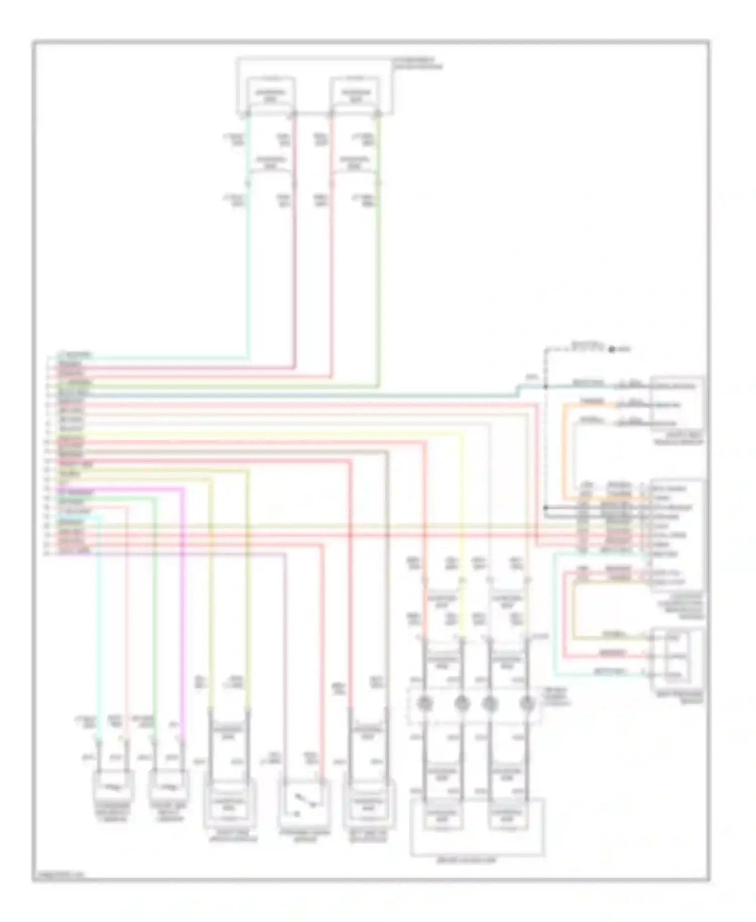 Escape Ford I facelift (2004-2007): Supplemental restraints circuit, except hybrid (2 of 2)