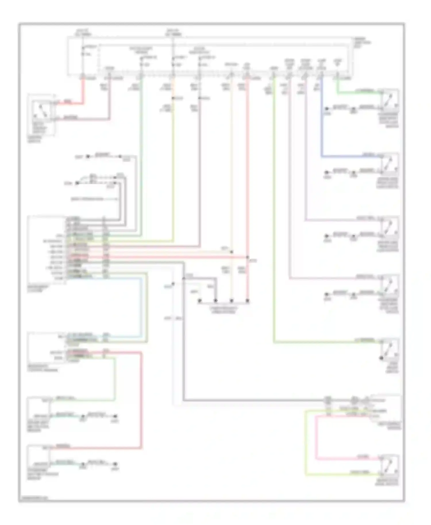 Escape Ford I facelift (2004-2007): Warning systems circuit, except hybrid