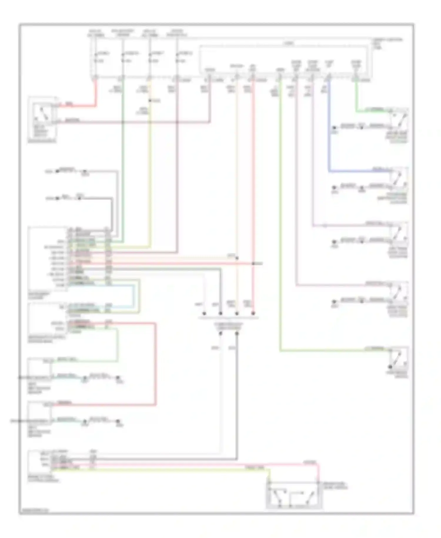 Escape Ford I facelift (2004-2007): Warning systems circuit, hybrid