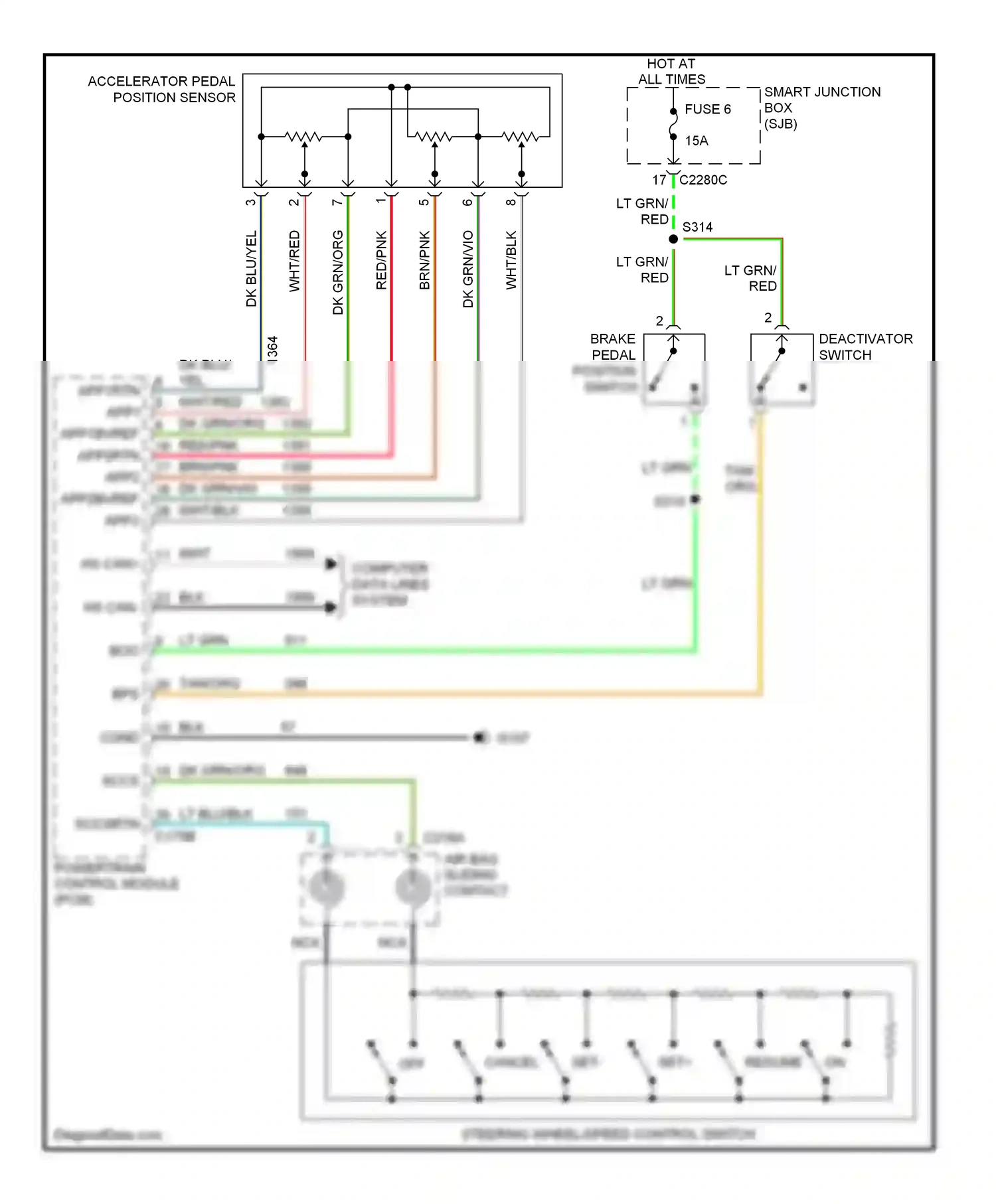 Ford Escape I facelift (2004-2007) bps wiring diagram  (1 of 1)