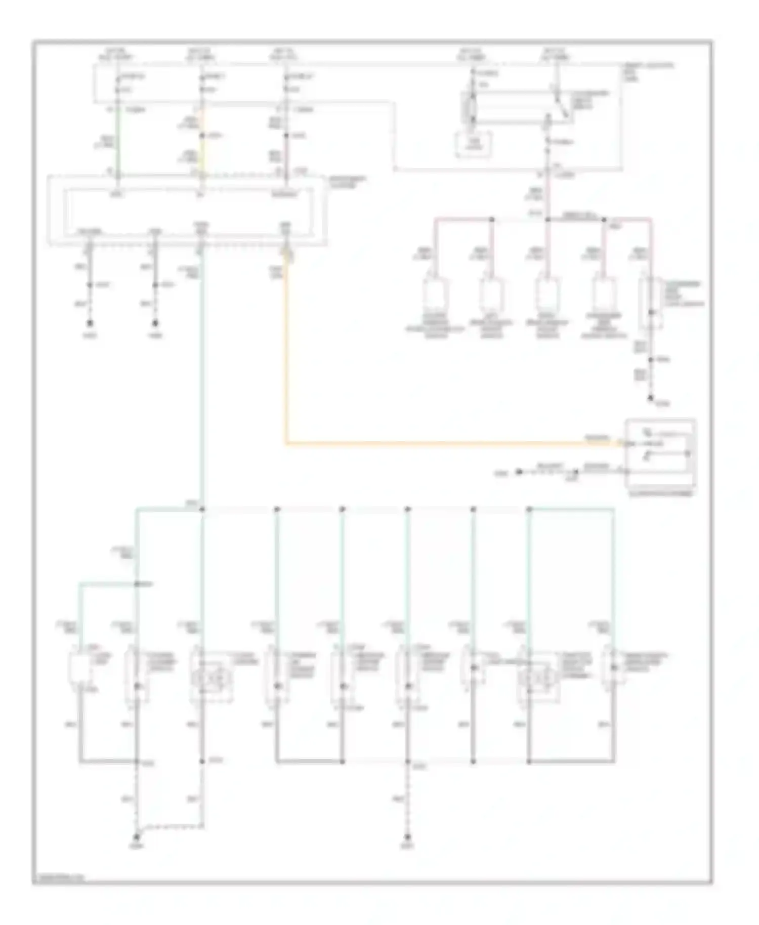 Wiring diagram hot in run, start for Ford Escape I facelift (2004-2007) (1 of 2)