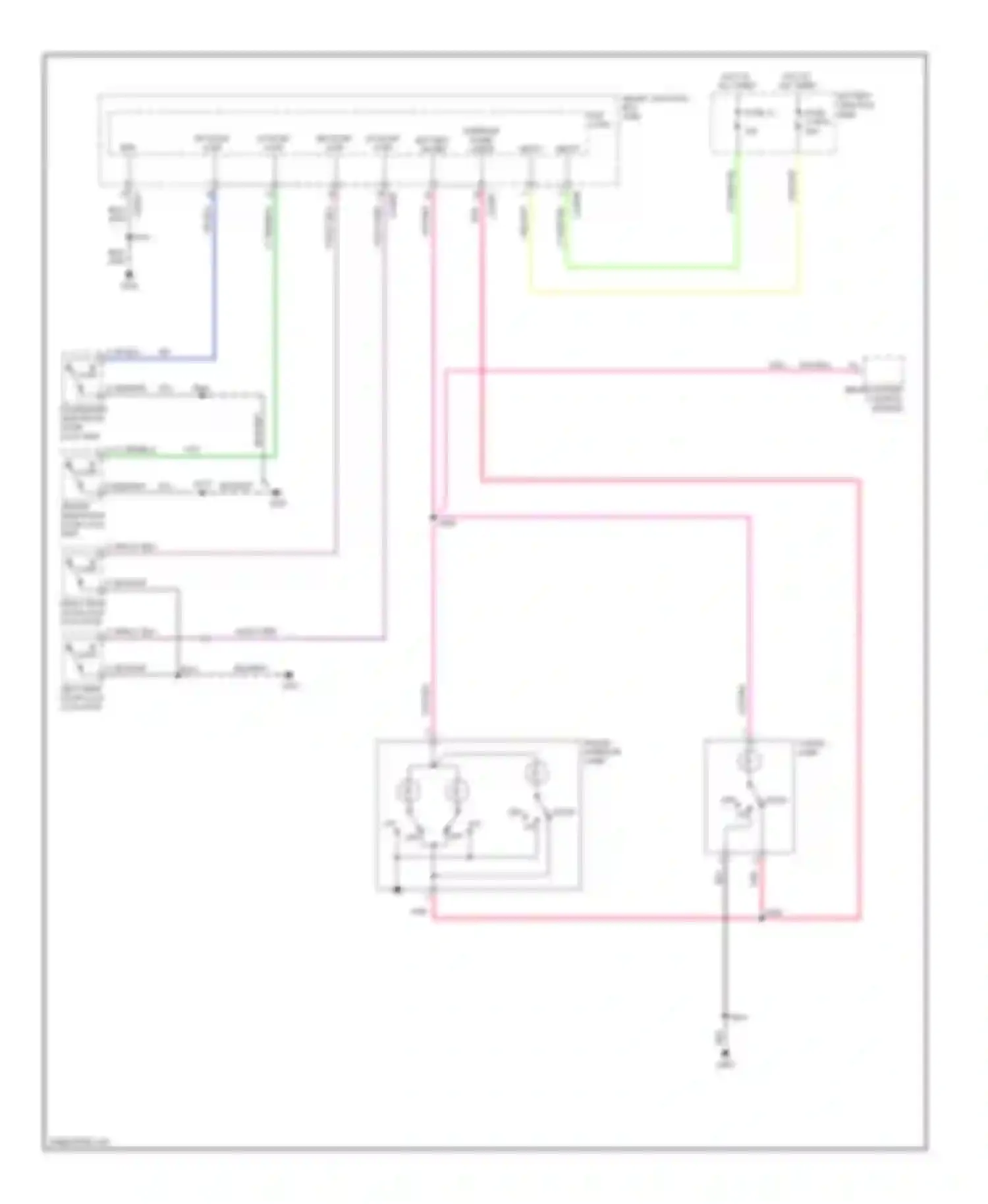 Wiring diagram left rear door lock actuator for Ford Escape I facelift (2004-2007) (1 of 11)