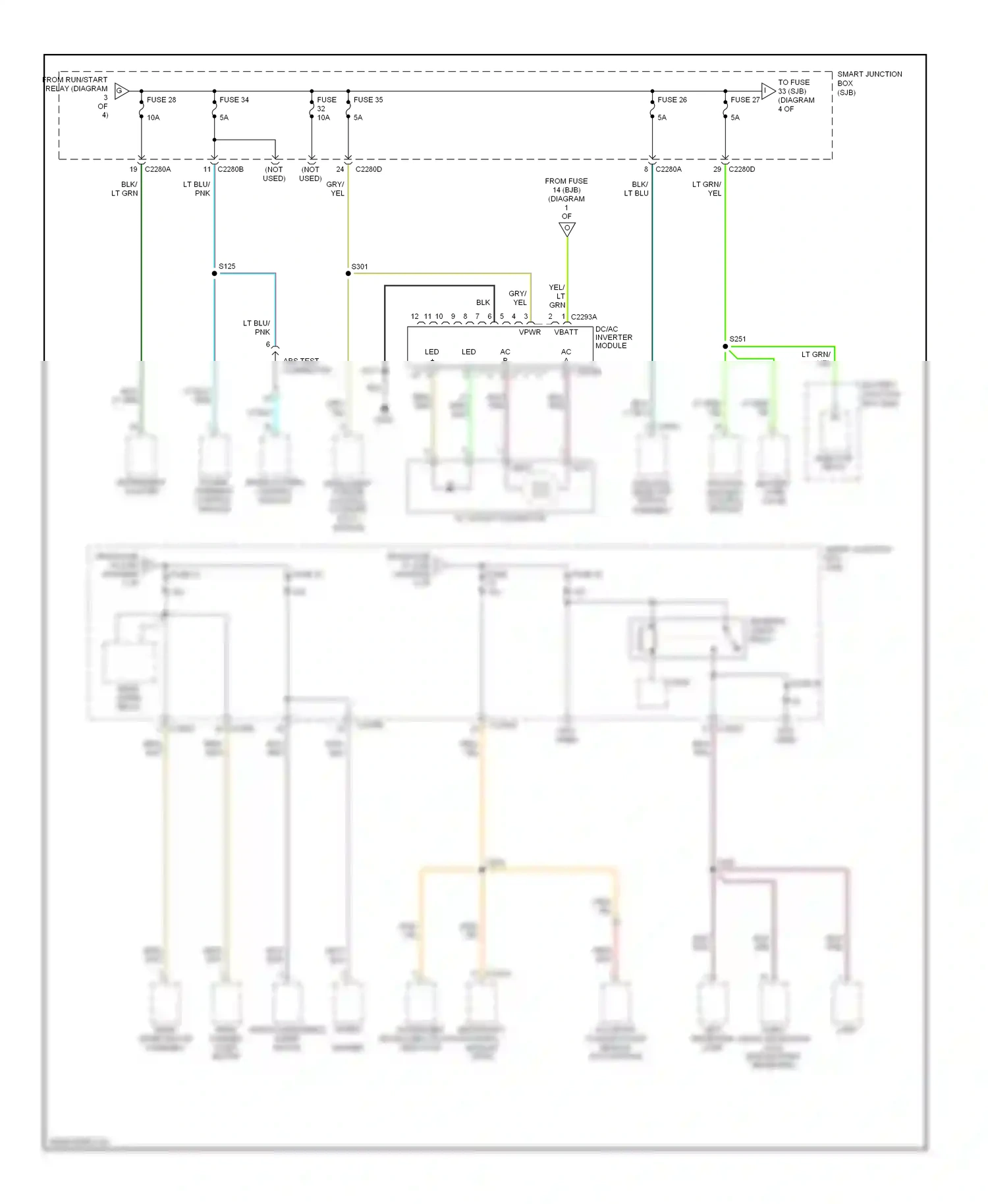 Ford Escape I facelift (2004-2007) occupant classification sensor (ocs) module wiring diagram  (4 of 5)