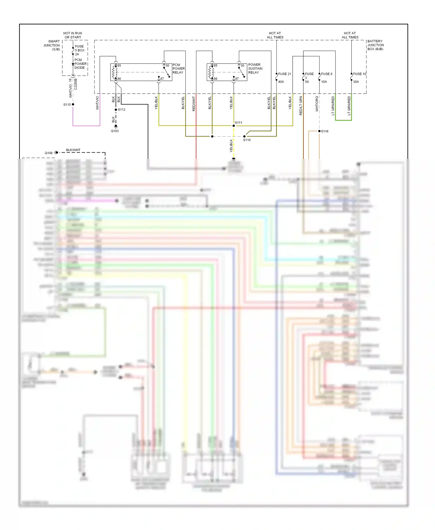 Ford Escape I facelift (2004-2007) powertrain control module (pcm) wiring diagram  (22 of 30)