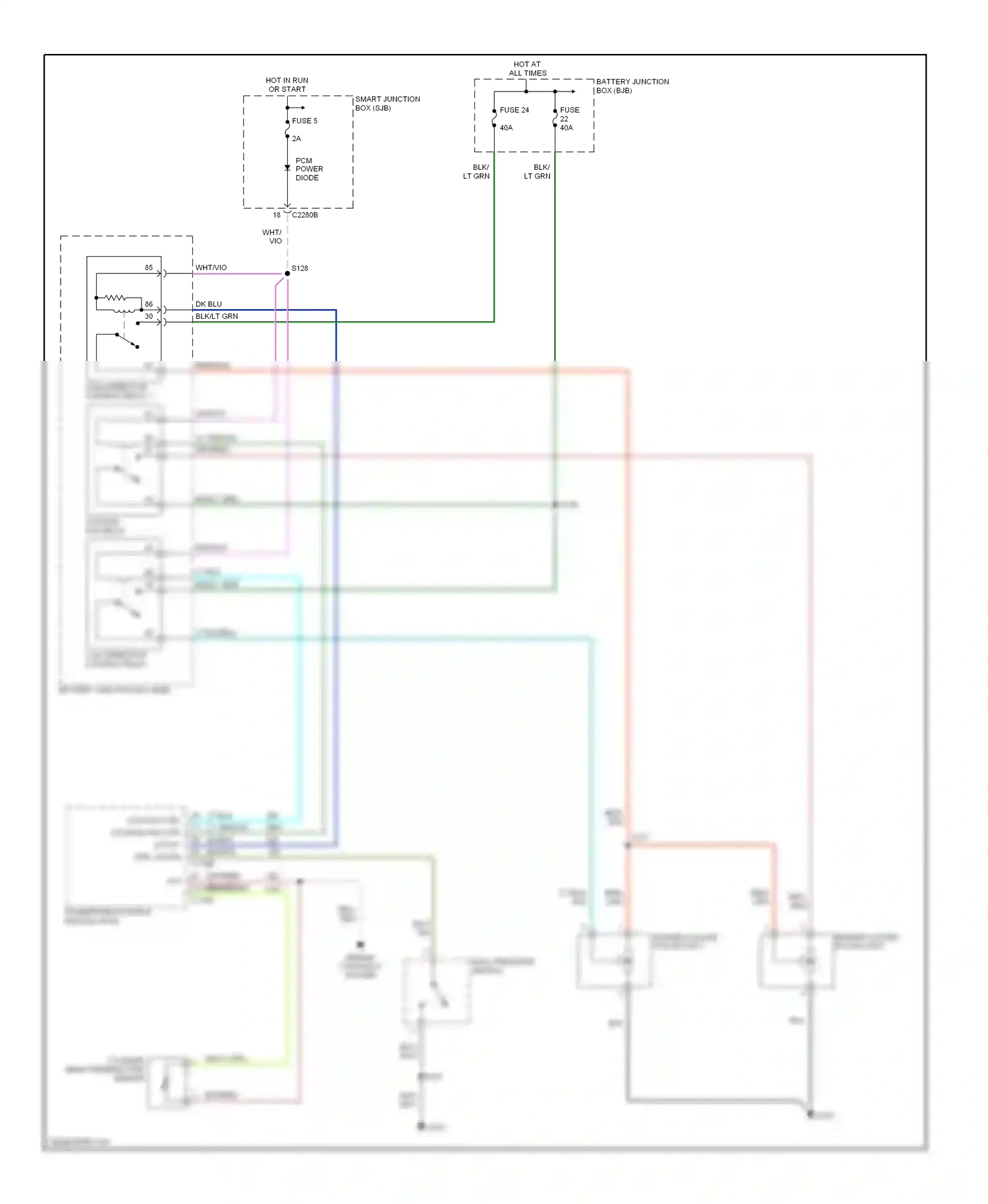 Ford Escape I facelift (2004-2007) powertrain control module (pcm) wiring diagram  (1 of 30)