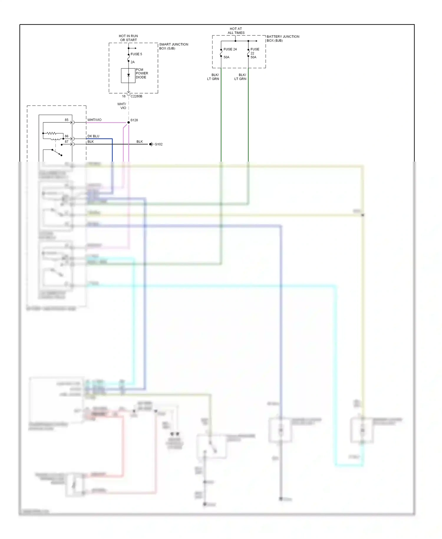 Ford Escape I facelift (2004-2007) powertrain control module (pcm) wiring diagram  (5 of 30)