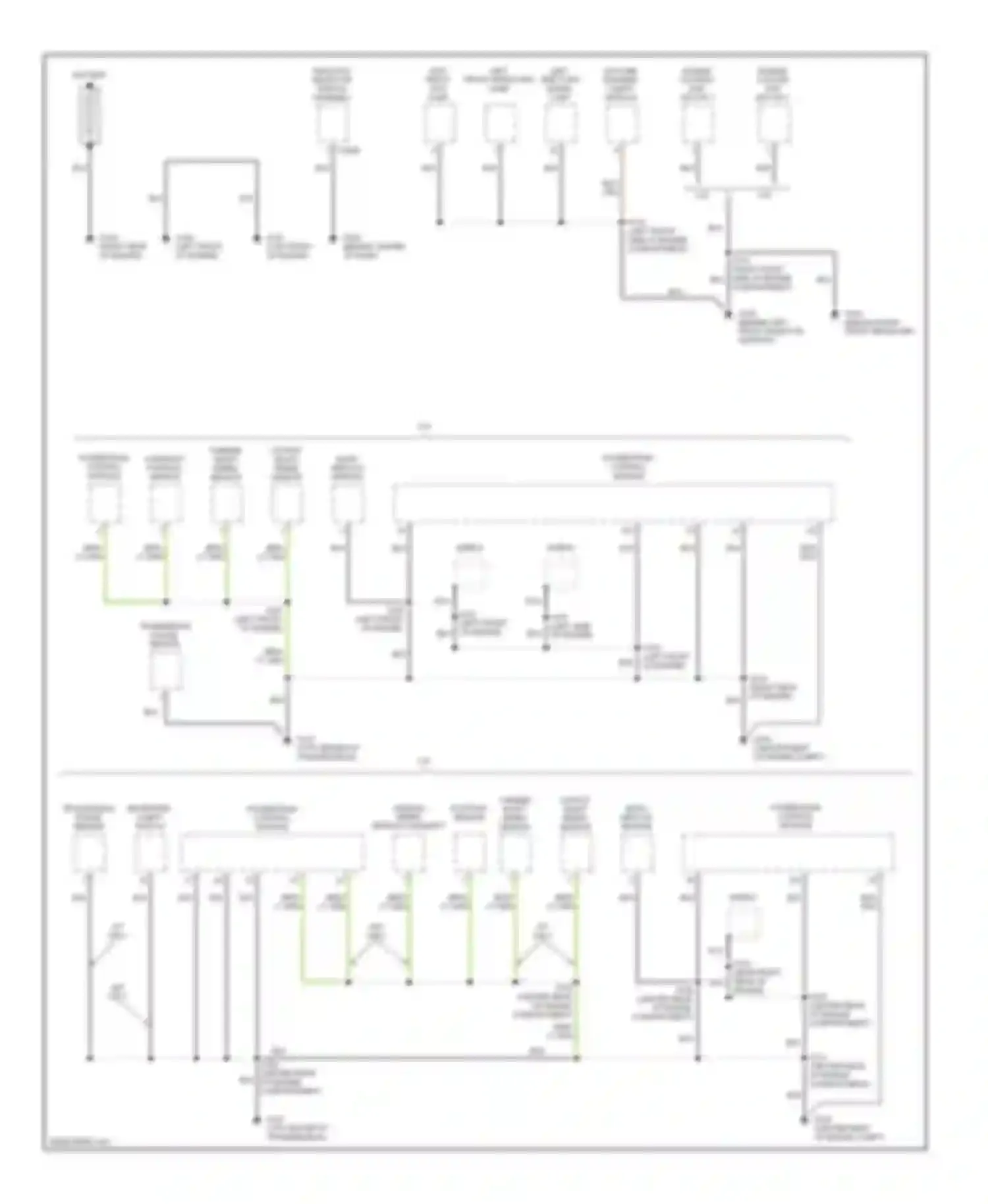 Escape Ford I (2000-2004): Ground distribution circuit (1 of 3)