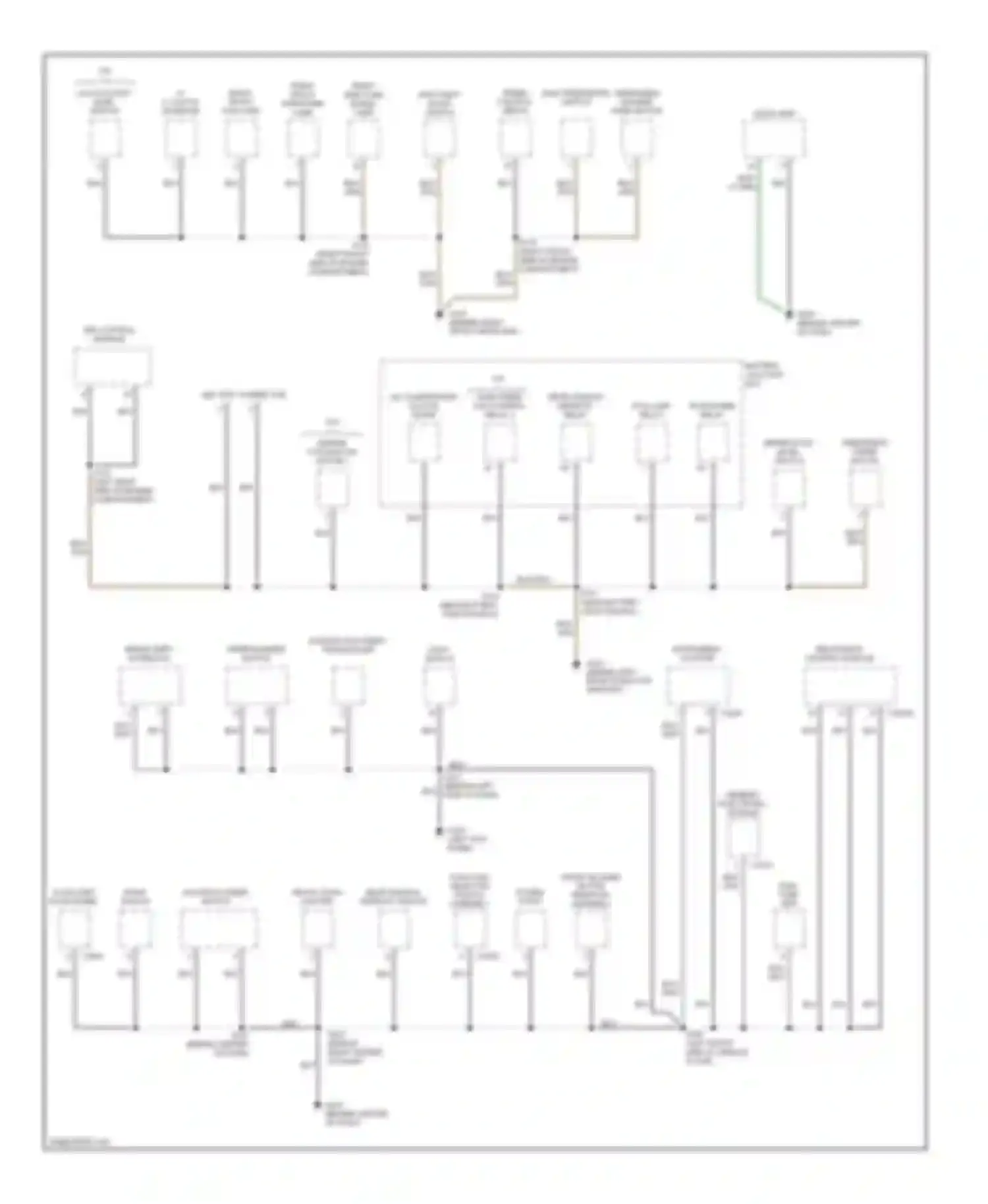 Escape Ford I (2000-2004): Ground distribution circuit (2 of 3)