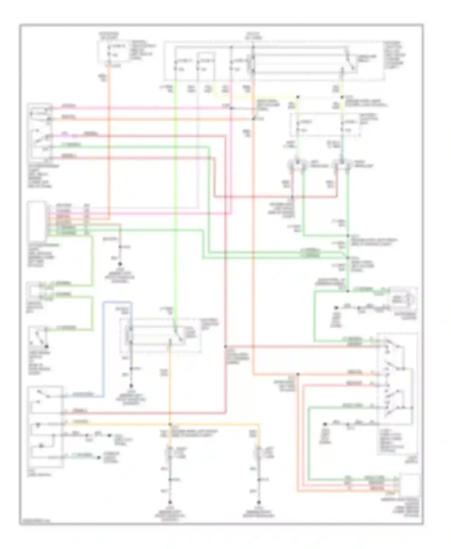 Escape Ford I (2000-2004): Headlight circuit, with drl