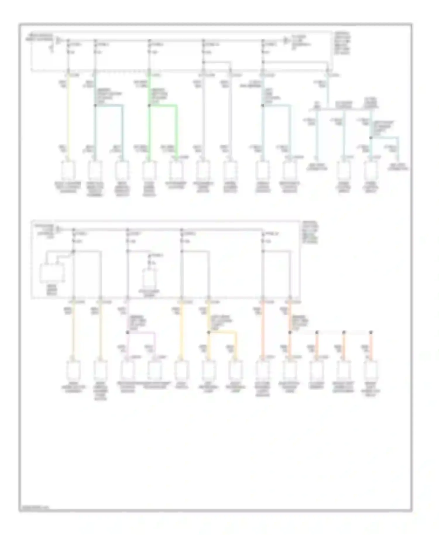 Escape Ford I (2000-2004): Power distribution circuit (3 of 3)