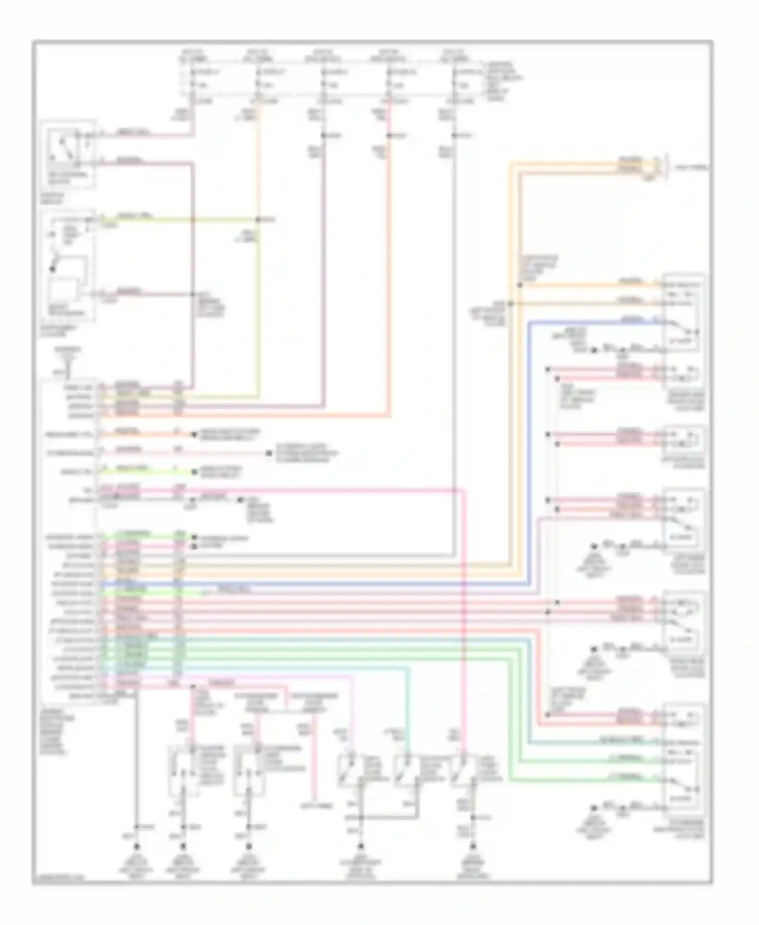 Escape Ford I (2000-2004): Power door lock circuit