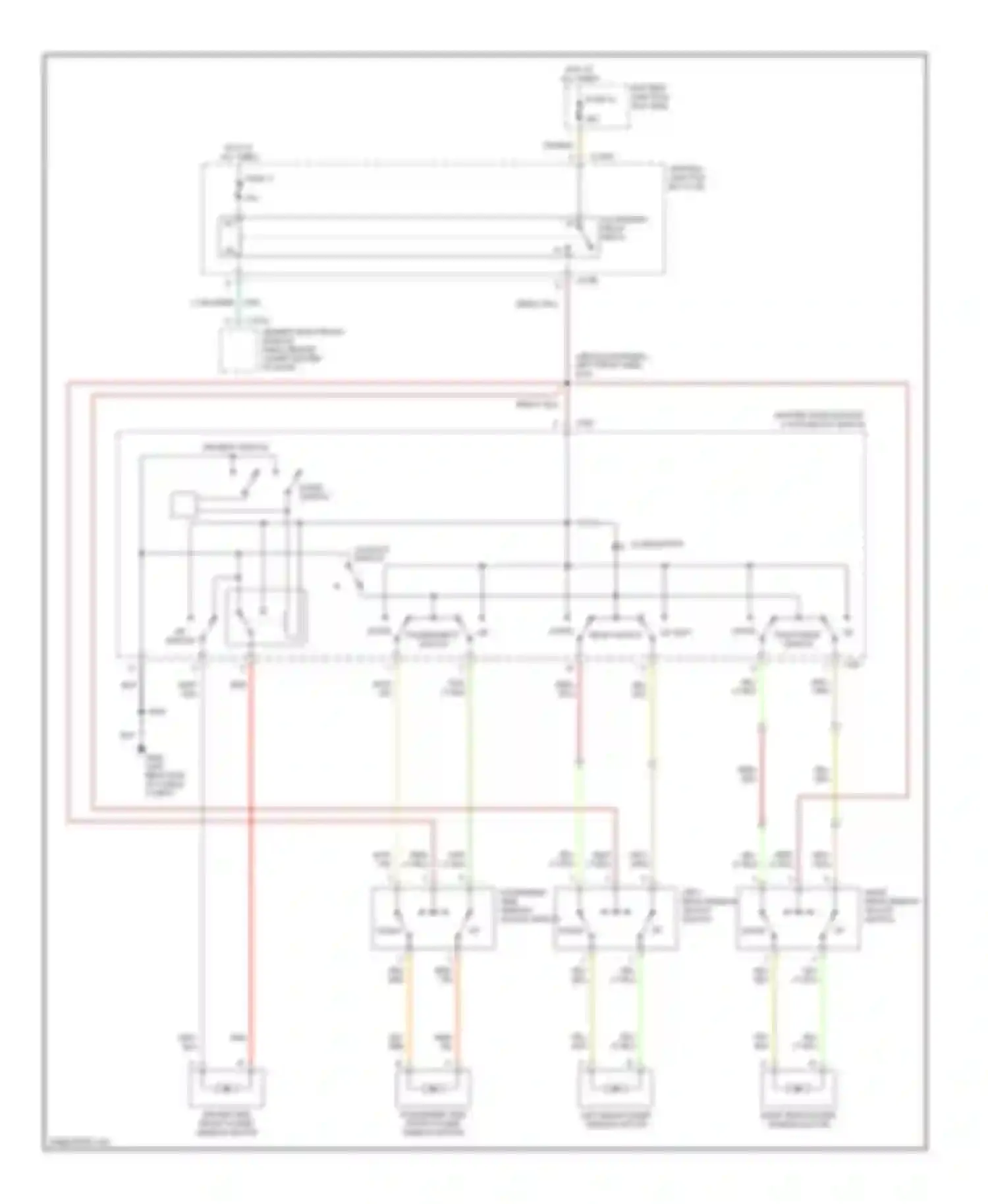 Escape Ford I (2000-2004): Power window circuit