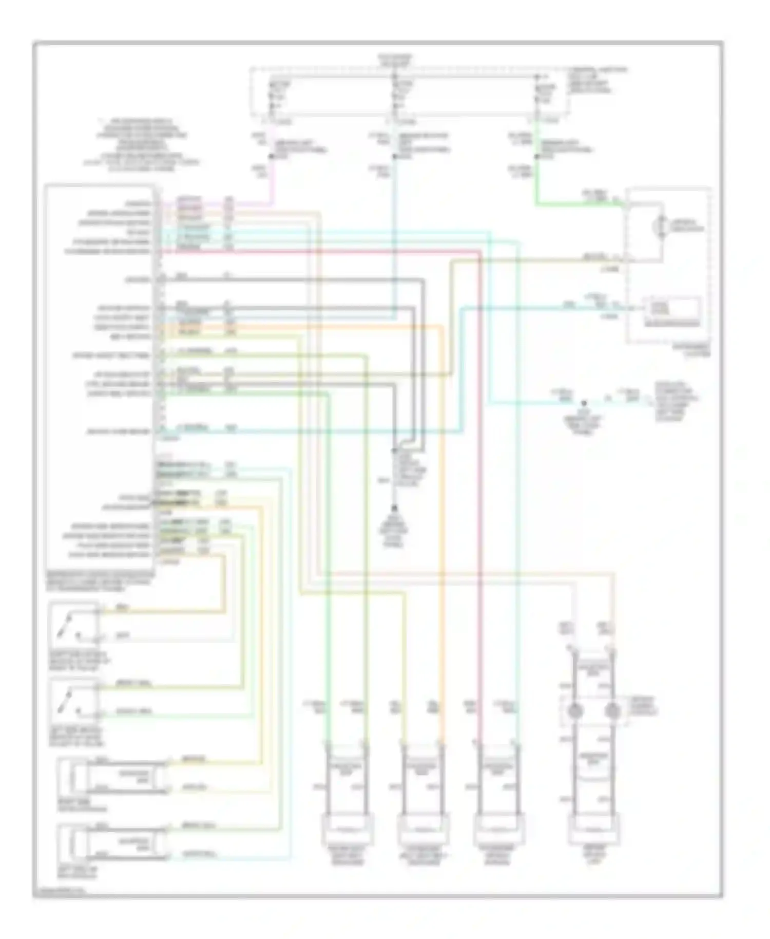 Escape Ford I (2000-2004): Supplemental restraint circuit