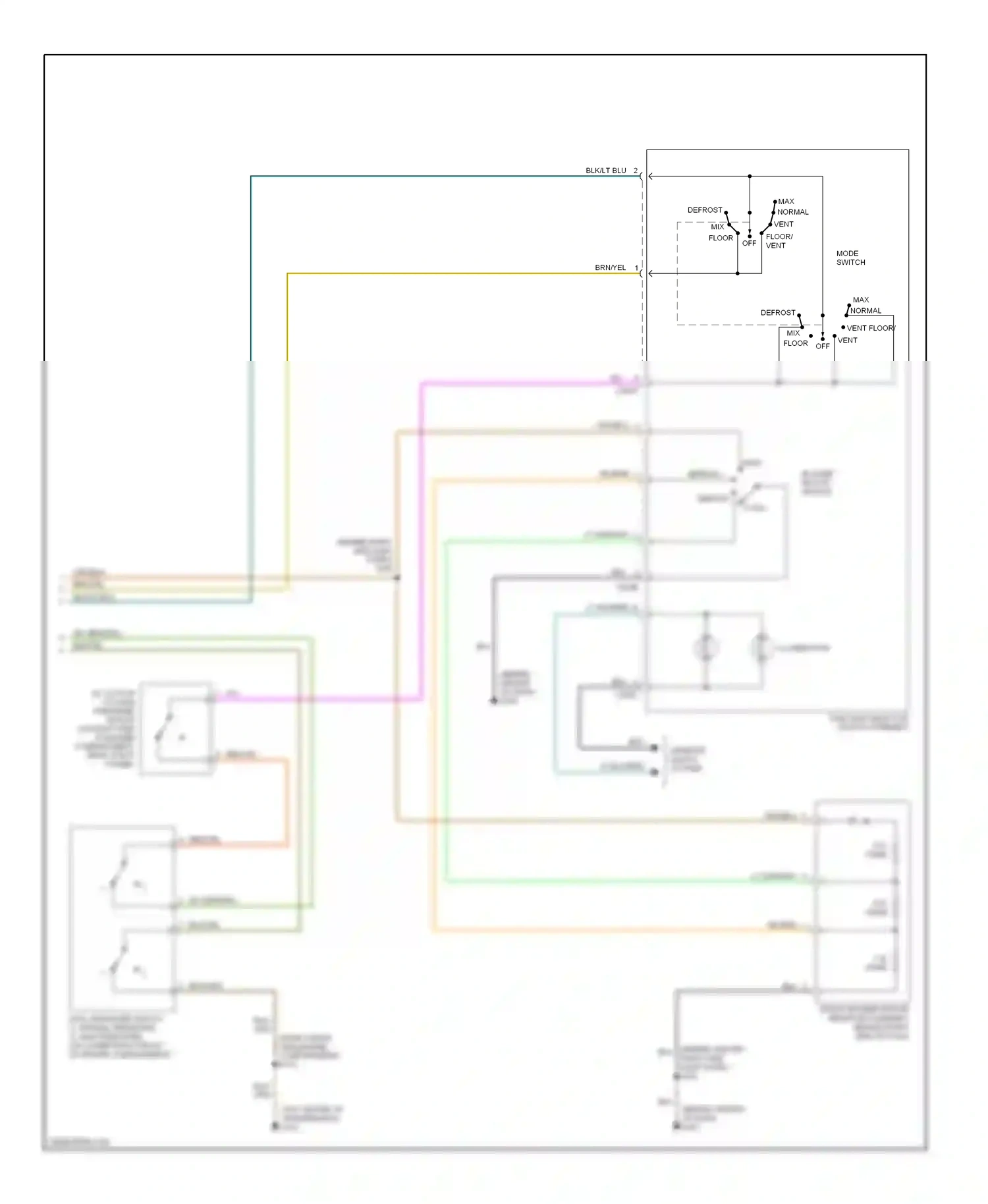 Ford Escape I (2000-2004) (behind right side dash panel) wiring diagram  (1 of 4)