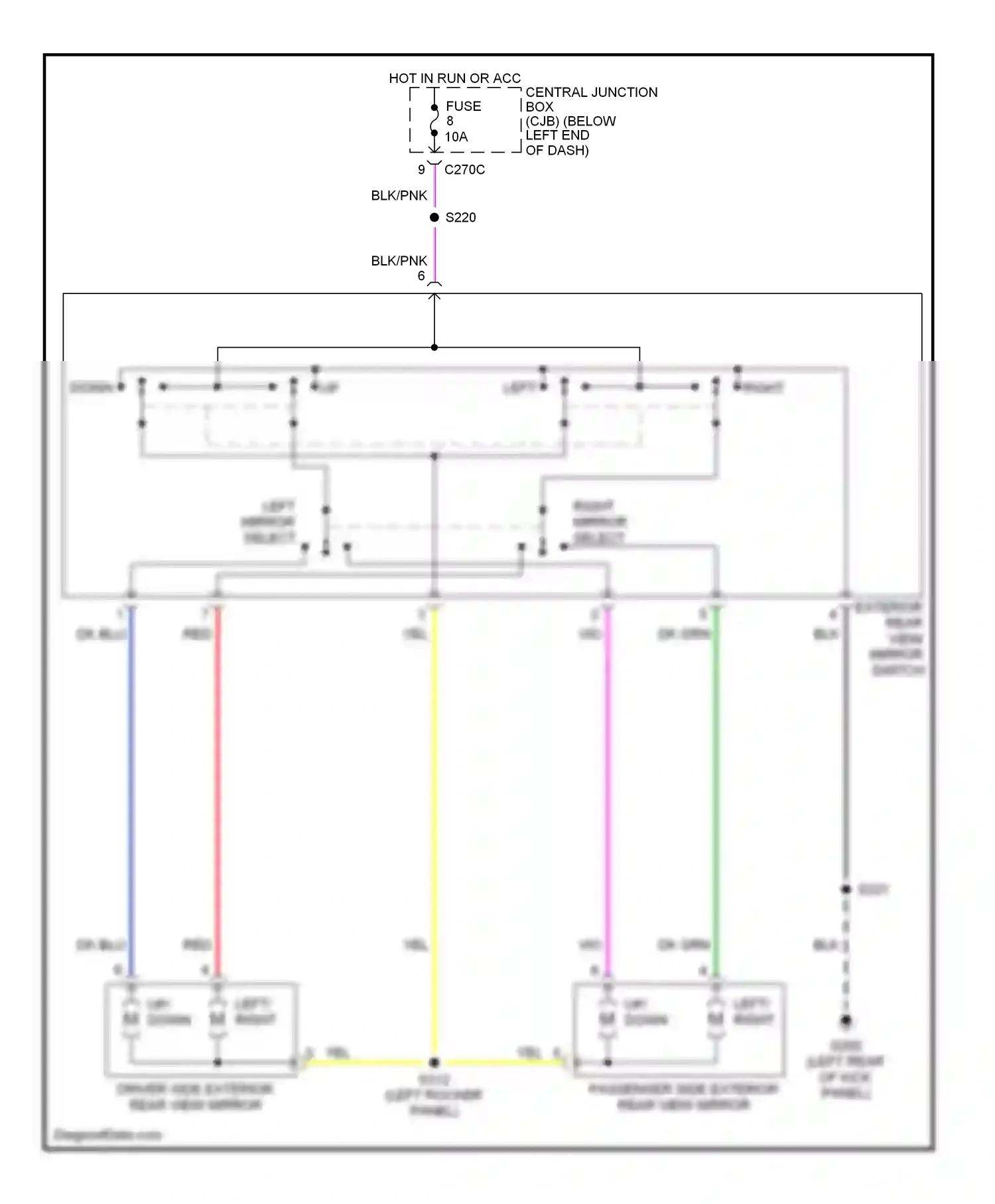 Ford Escape I (2000-2004) down wiring diagram  (1 of 2)