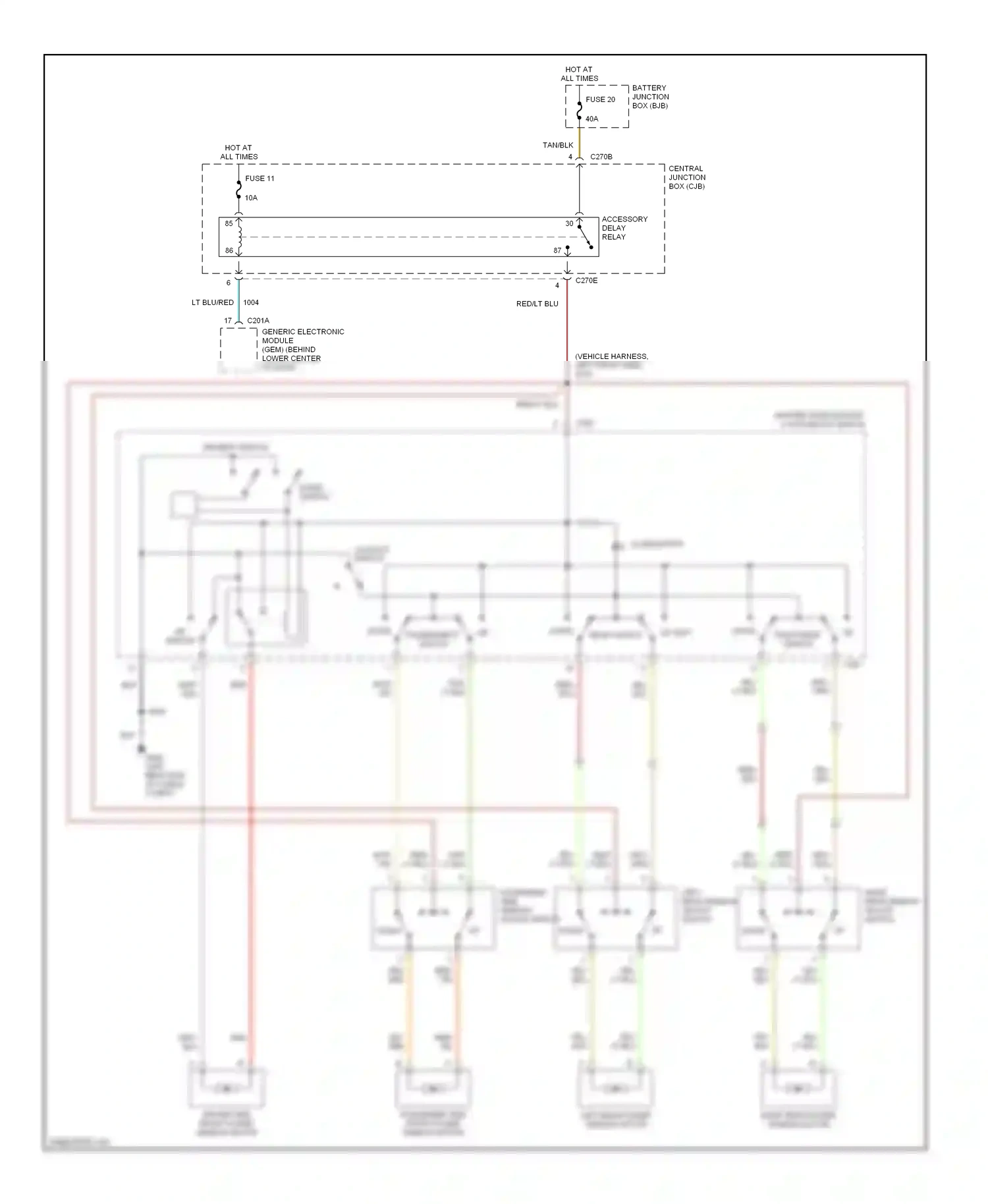 Ford Escape I (2000-2004) down wiring diagram  (2 of 2)