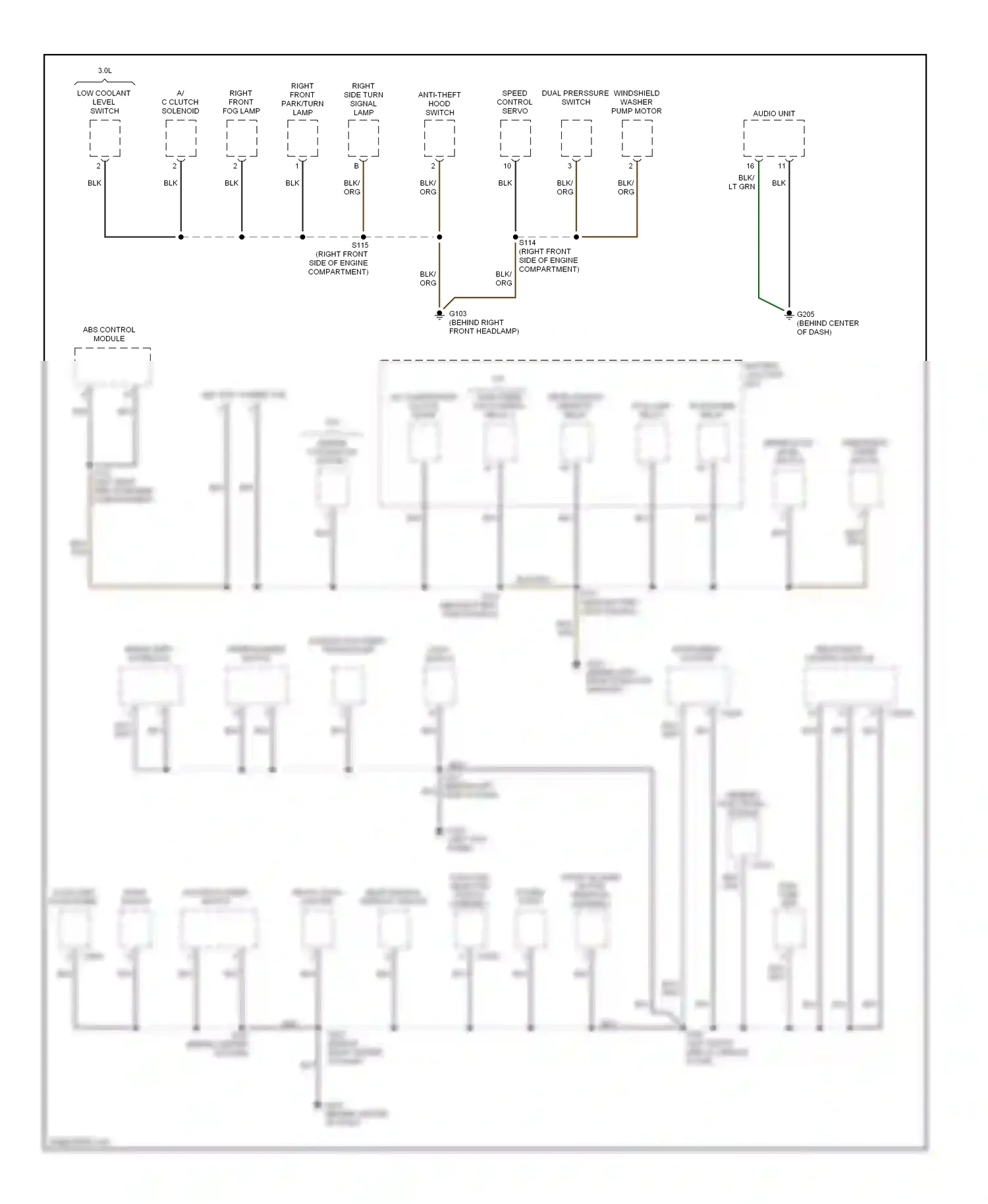 Ford Escape I (2000-2004) (left kick panel) wiring diagram  (3 of 14)