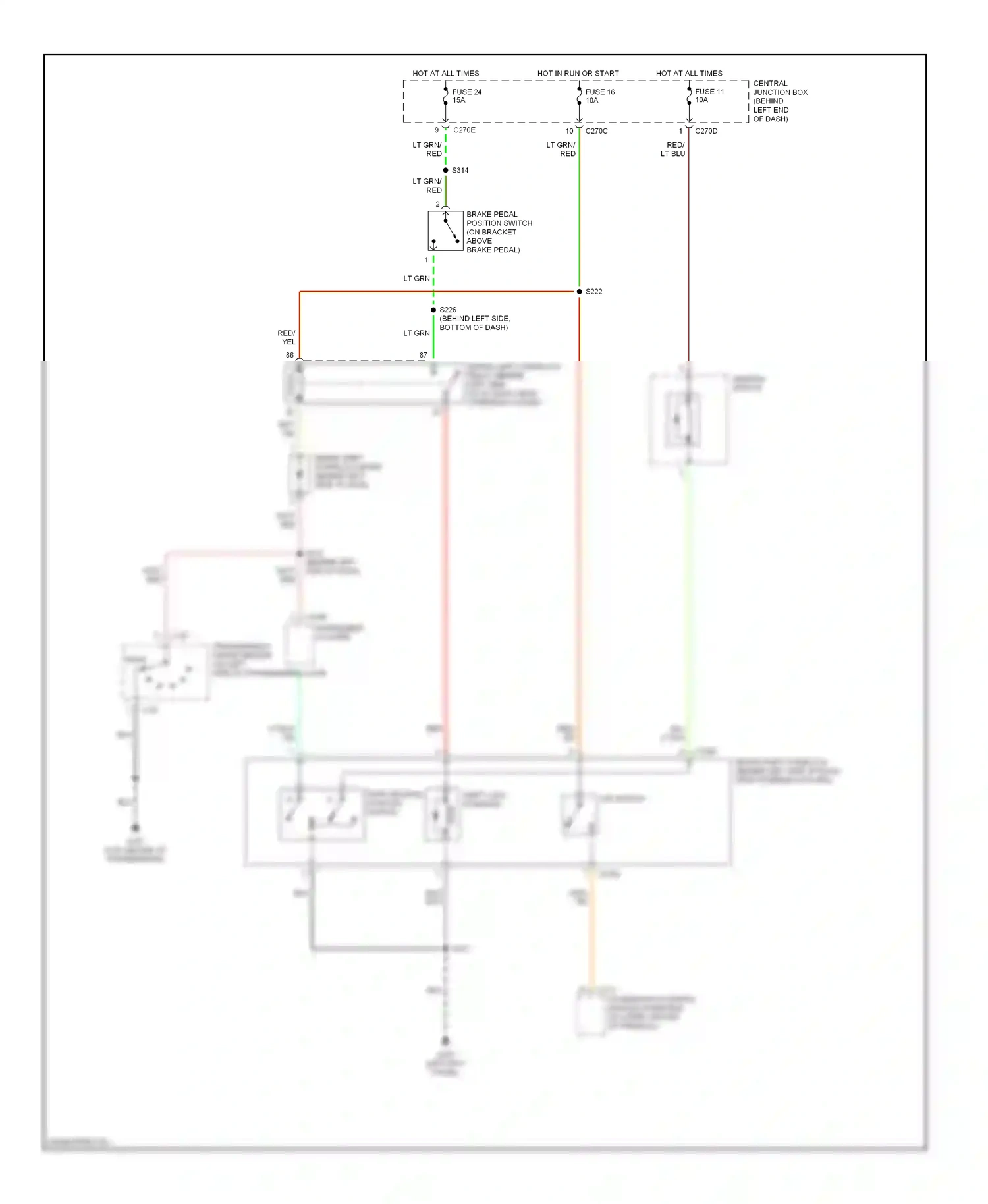 Ford Escape I (2000-2004) (left kick panel) wiring diagram  (13 of 14)