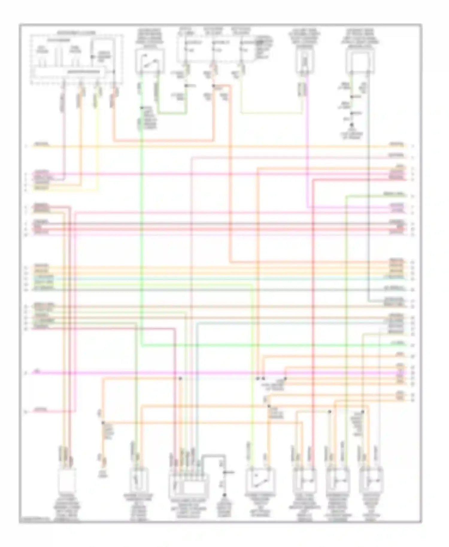 Wiring diagram top of engine) for Ford Escape I (2000-2004) (2 of 2)