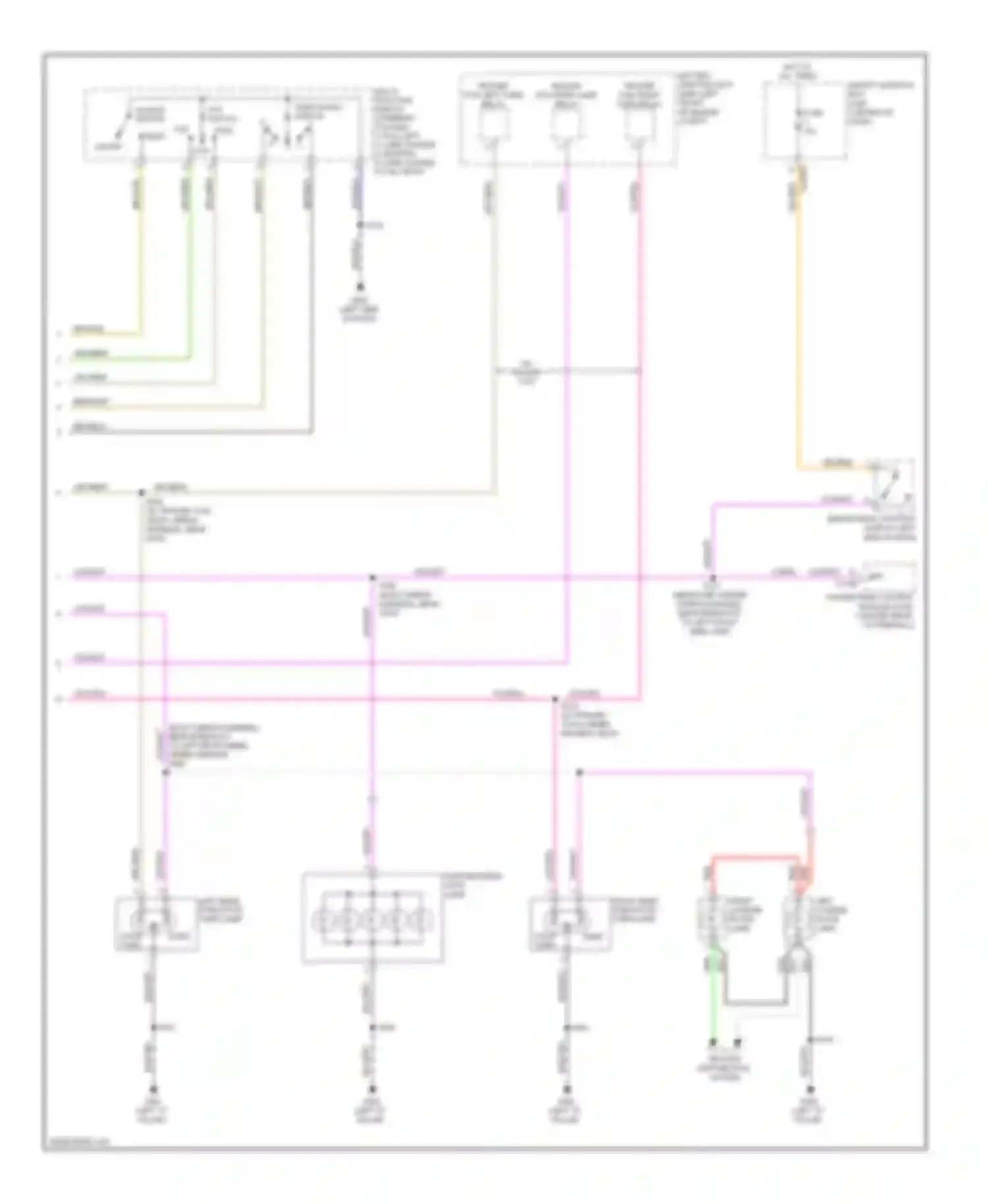 Escape Ford II (2007-2012): Exterior lamps circuit, except hybrid (2 of 2)