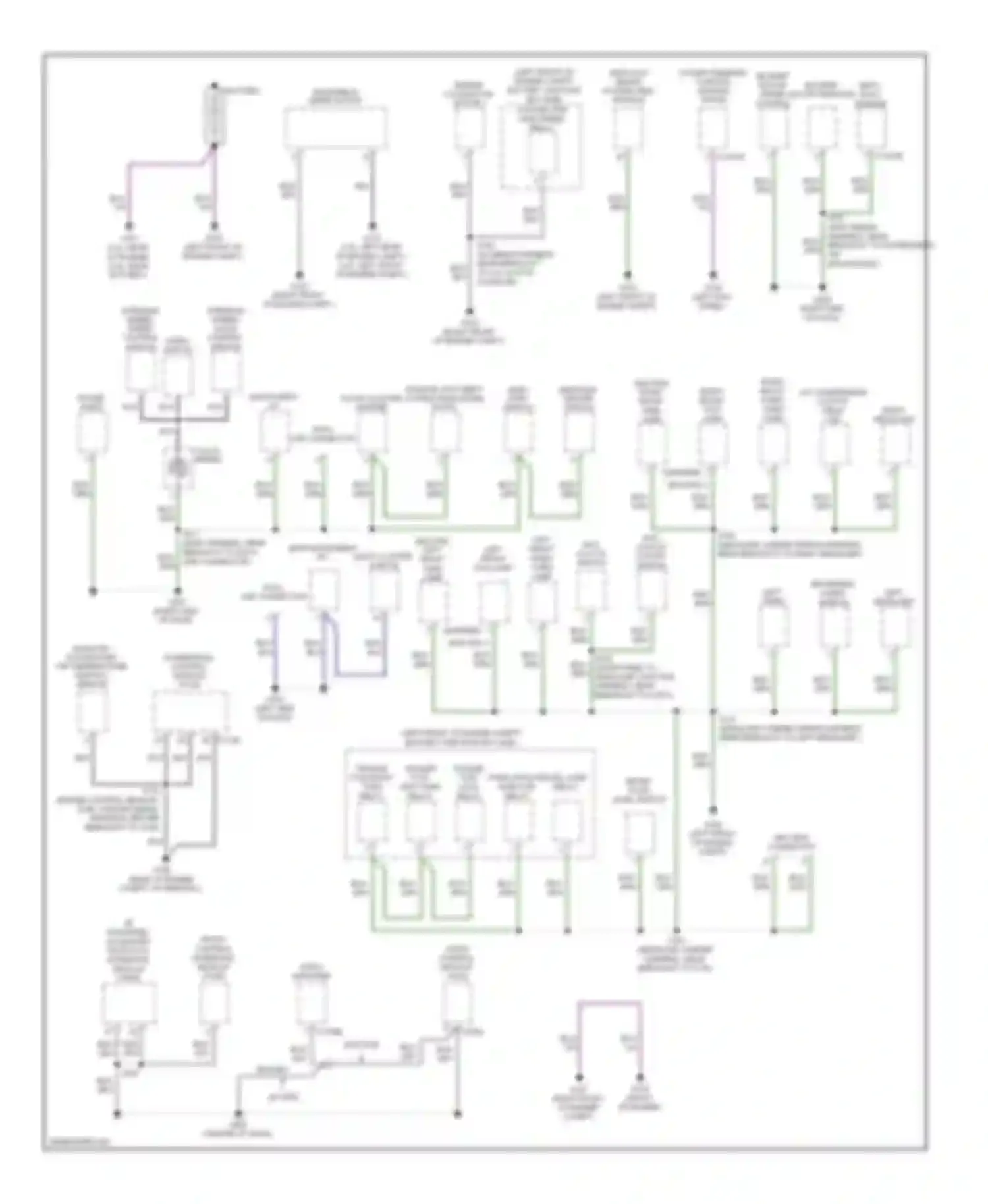 Escape Ford II (2007-2012): Ground distribution circuit, except hybrid (1 of 3)