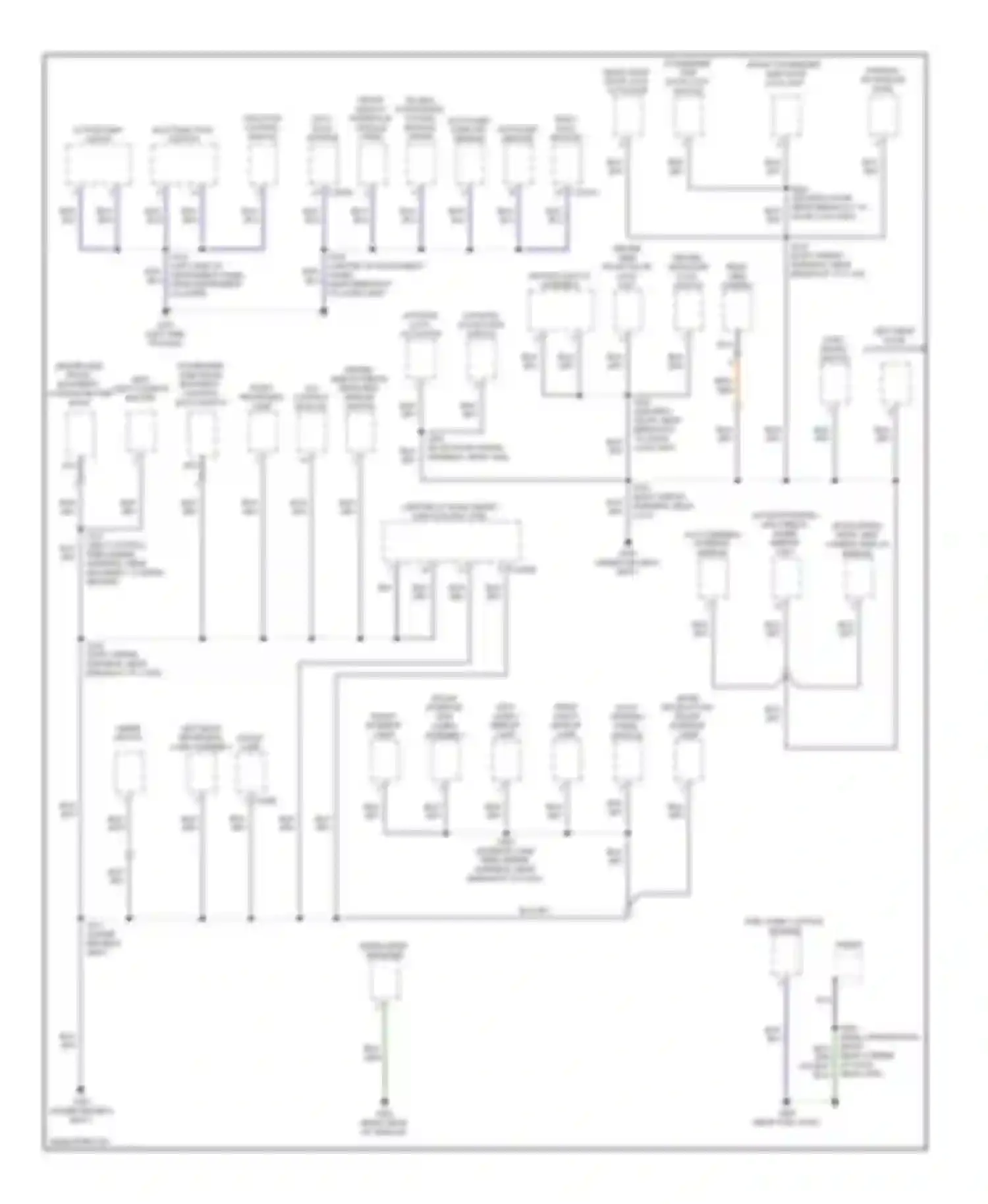 Escape Ford II (2007-2012): Ground distribution circuit, except hybrid (2 of 3)
