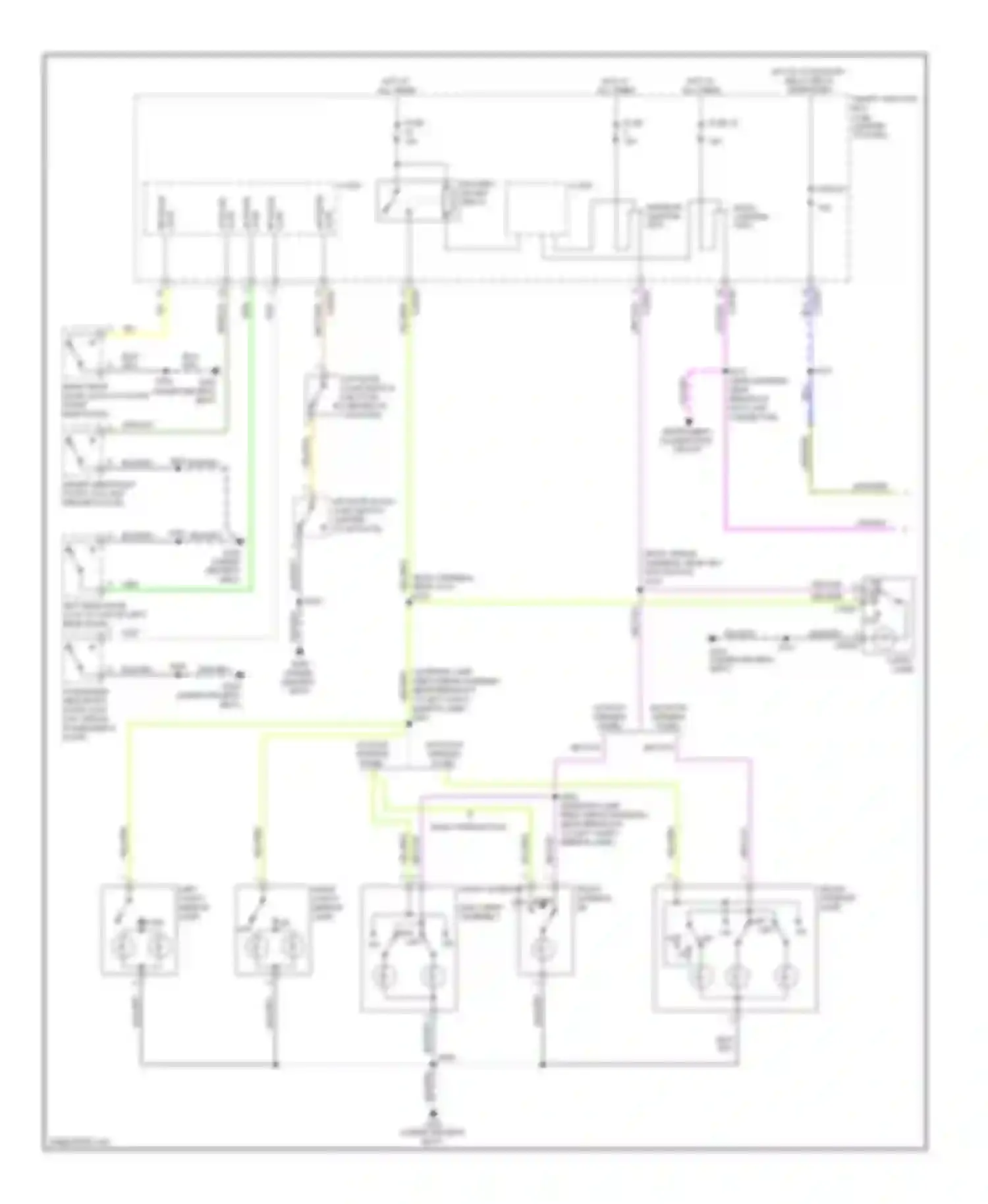 Escape Ford II (2007-2012): Courtesy lamps circuit, except hybrid (1 of 2)