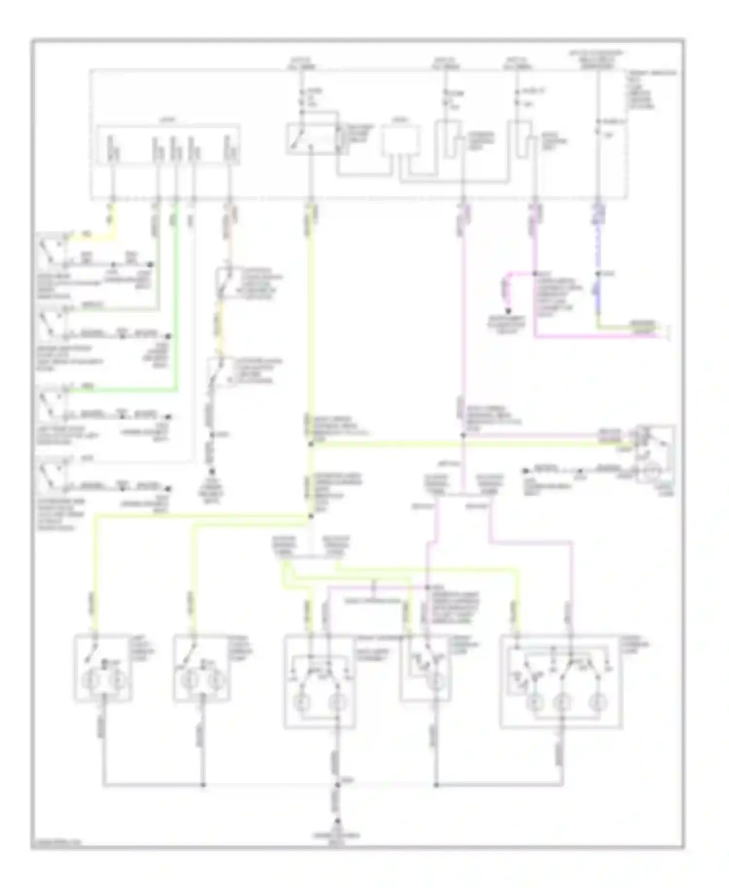 Escape Ford II (2007-2012): Courtesy lamps circuit, hybrid (1 of 2)