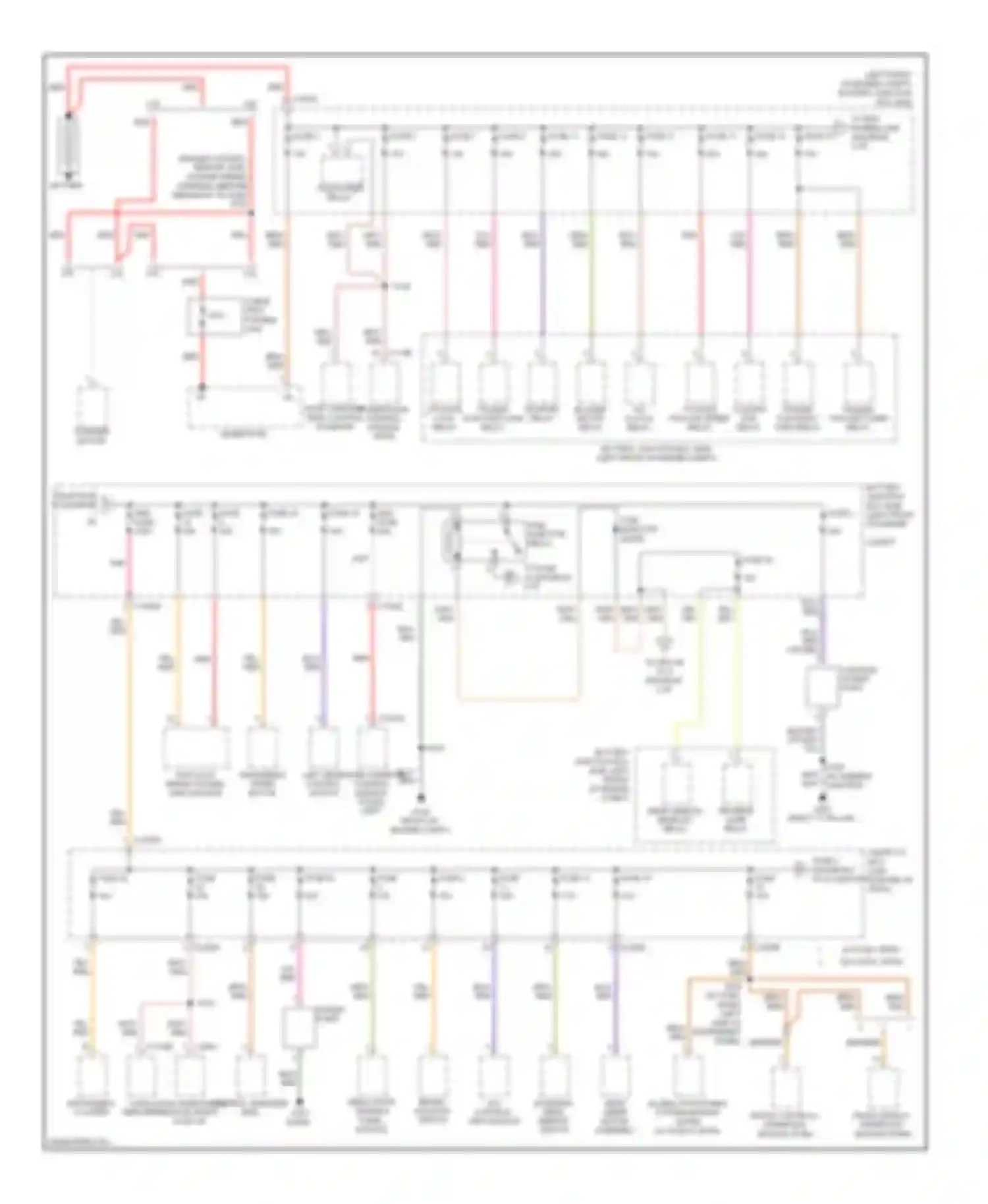 Escape Ford II (2007-2012): Power distribution circuit, except hybrid (1 of 4)