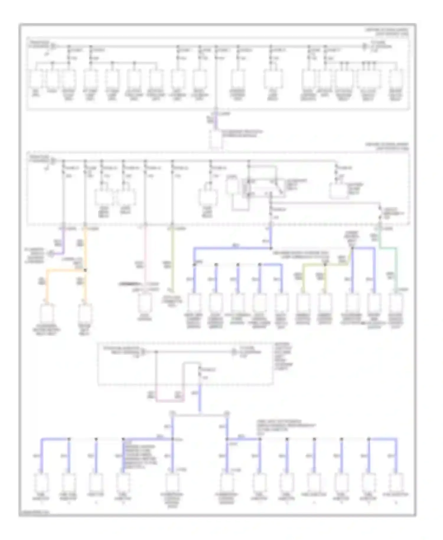 Escape Ford II (2007-2012): Power distribution circuit, except hybrid (2 of 4)