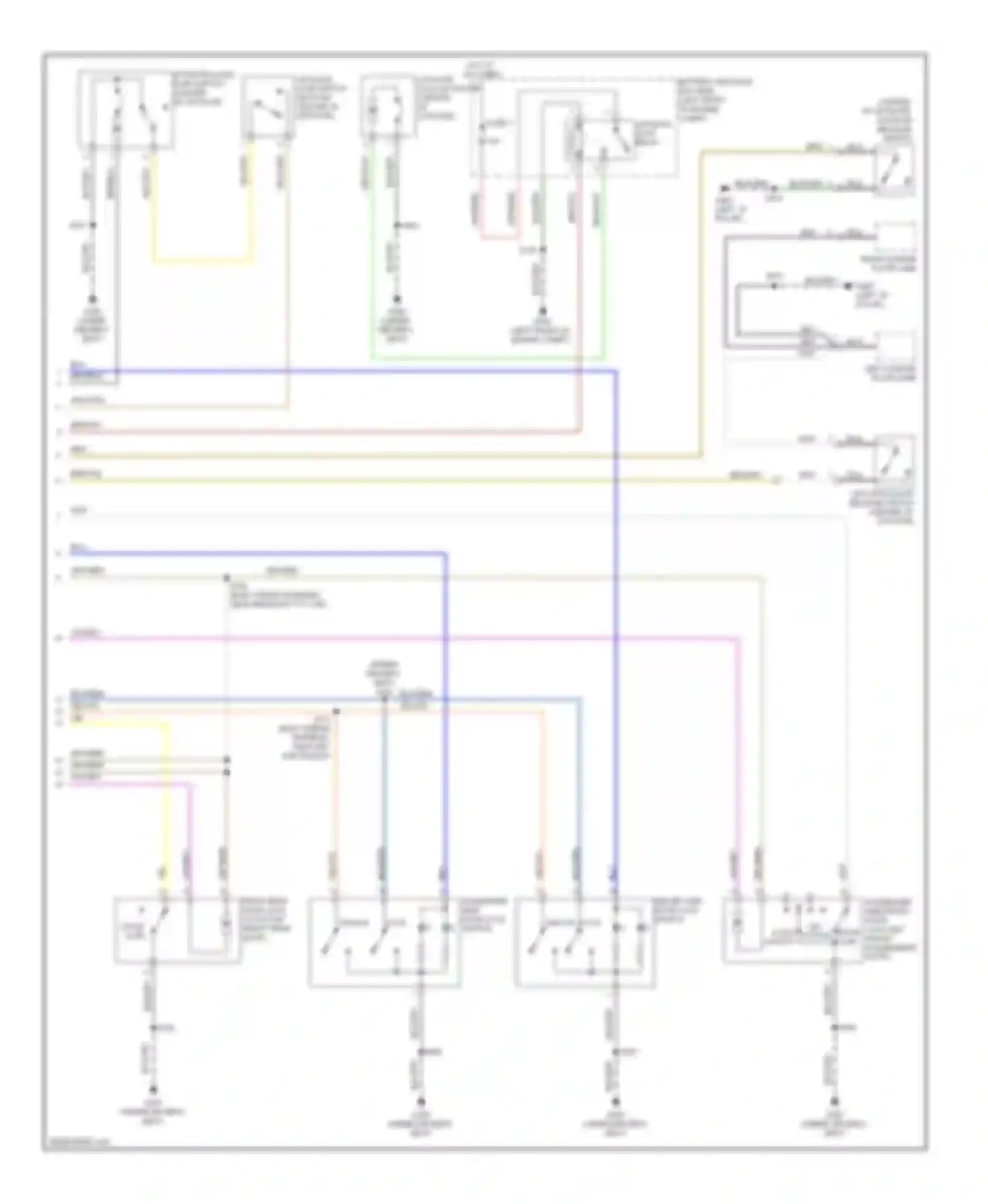 Escape Ford II (2007-2012): Power door locks circuit, except hybrid (2 of 2)
