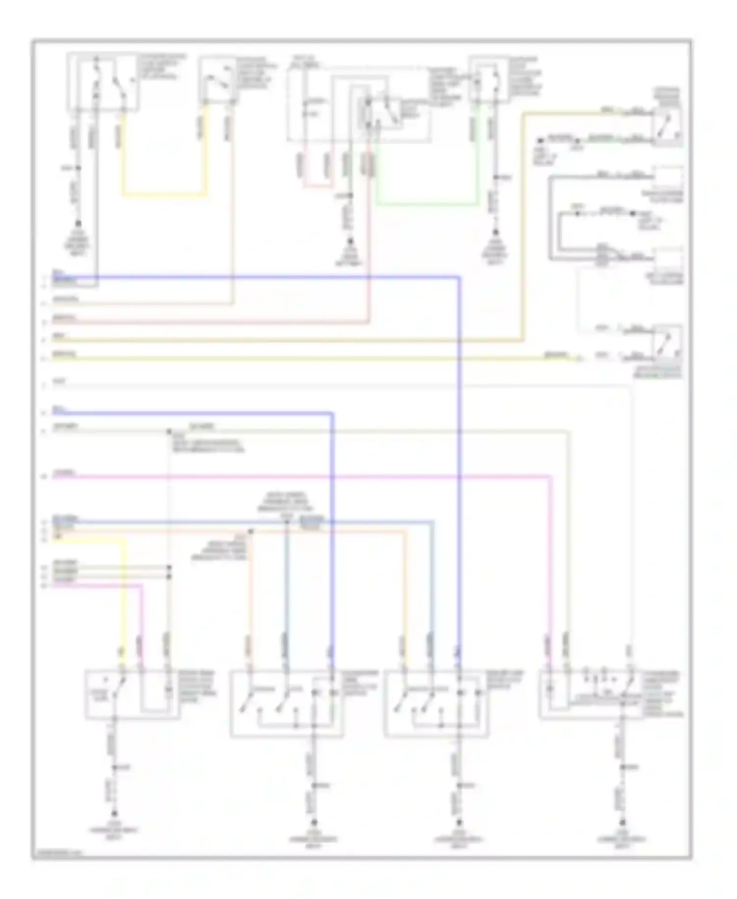 Escape Ford II (2007-2012): Power door locks circuit, hybrid (2 of 2)