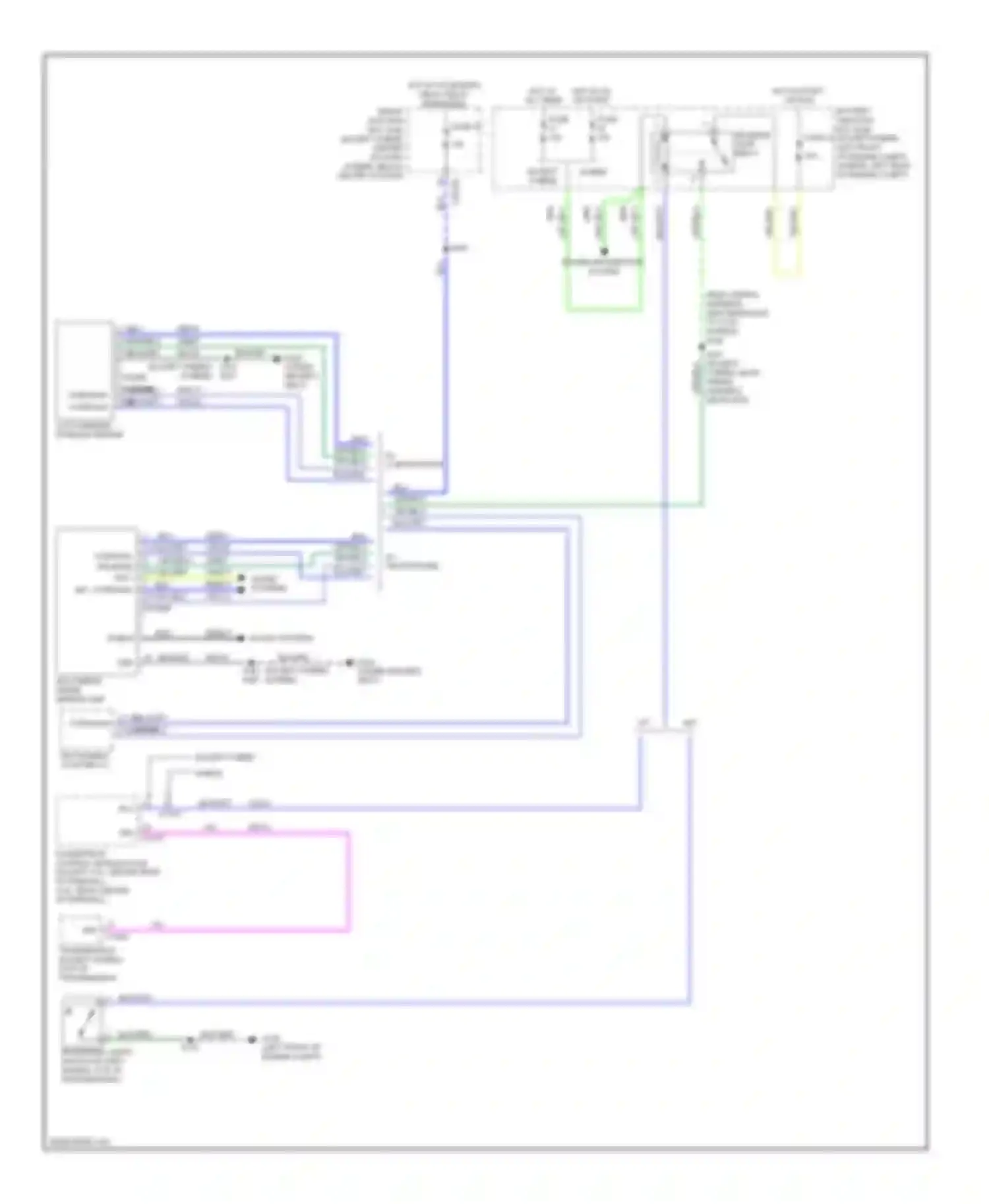 Escape Ford II (2007-2012): Electrochromic mirror circuit, without rear view camera