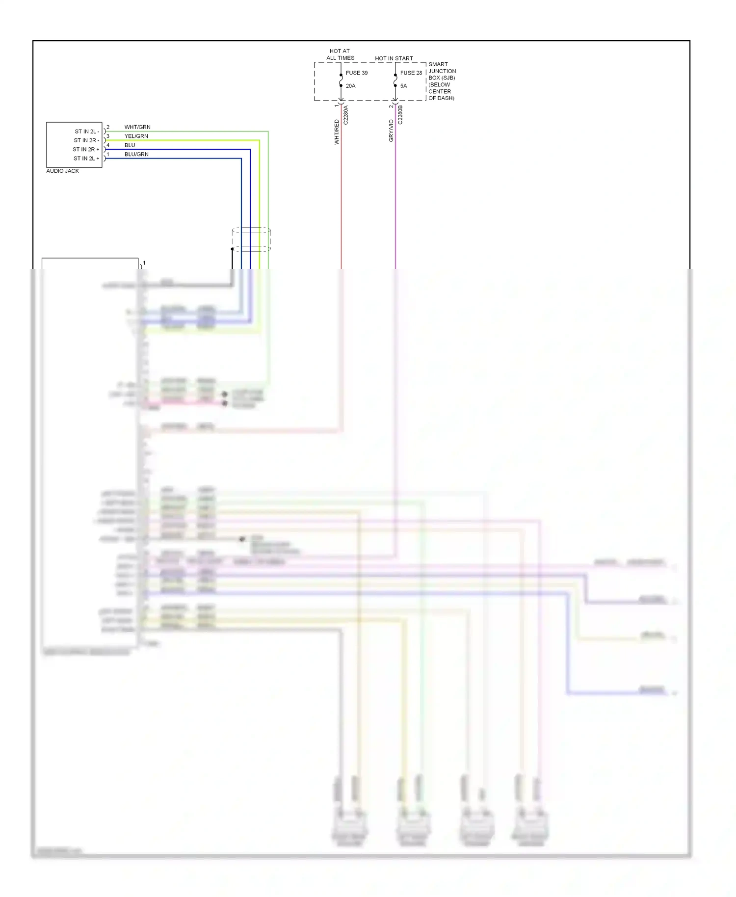 Ford Escape II (2007-2012) audio control module (acm) wiring diagram  (9 of 10)