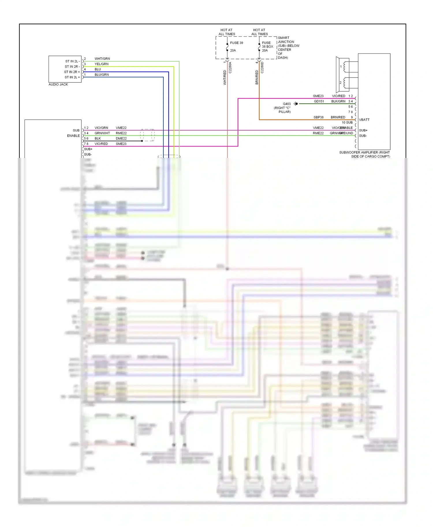 Ford Escape II (2007-2012) audio control module (acm) wiring diagram  (8 of 10)