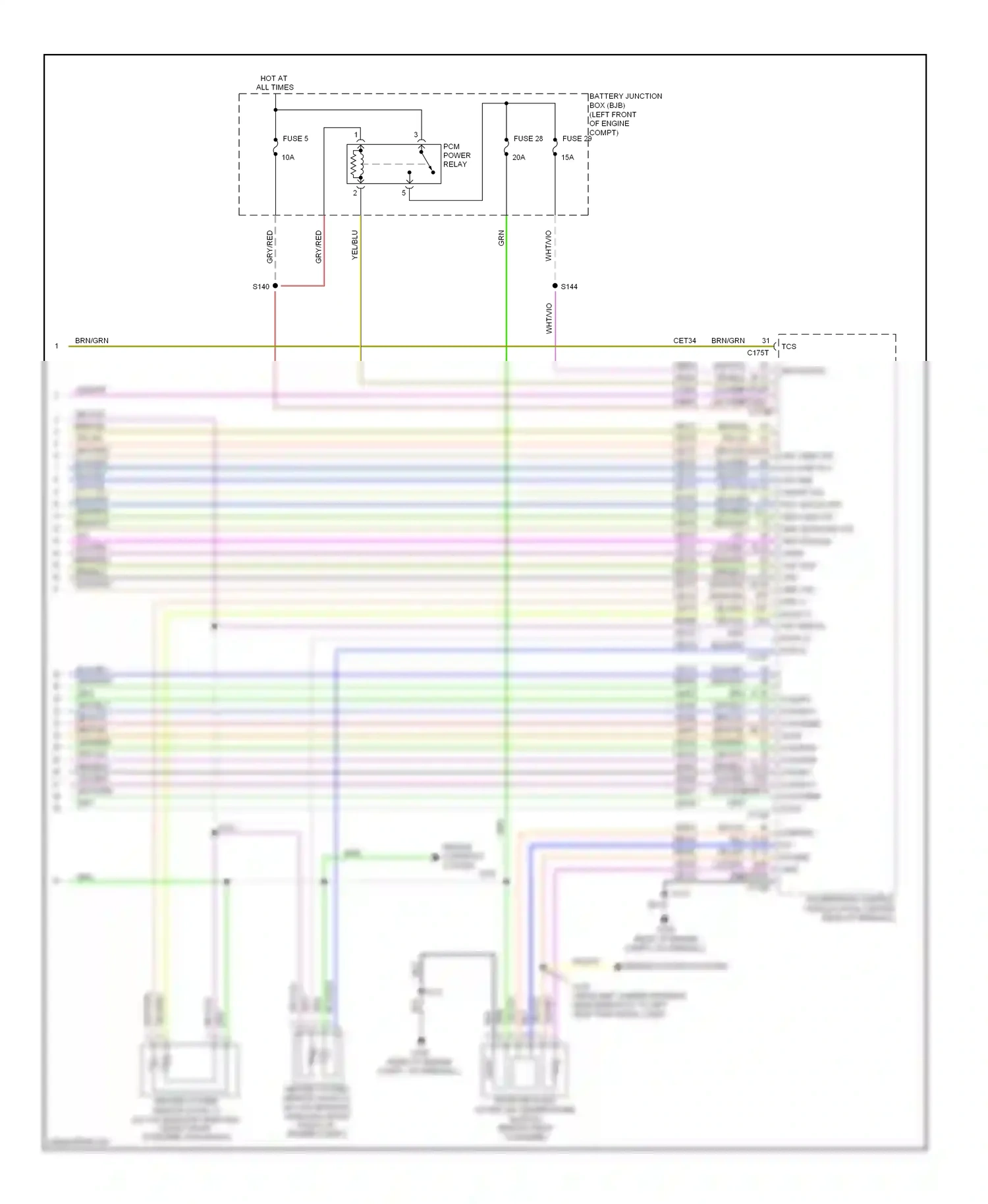 Ford Escape II (2007-2012) blu wiring diagram  (75 of 76)